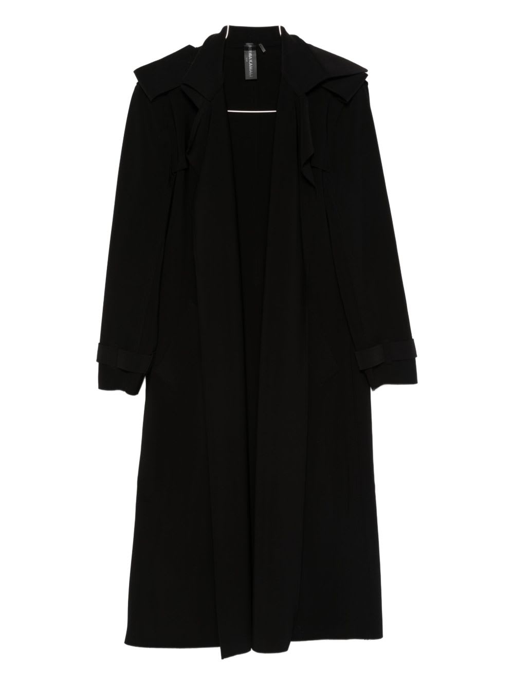 Norma Kamali Oversized Double Breasted Trench Coat In Black
