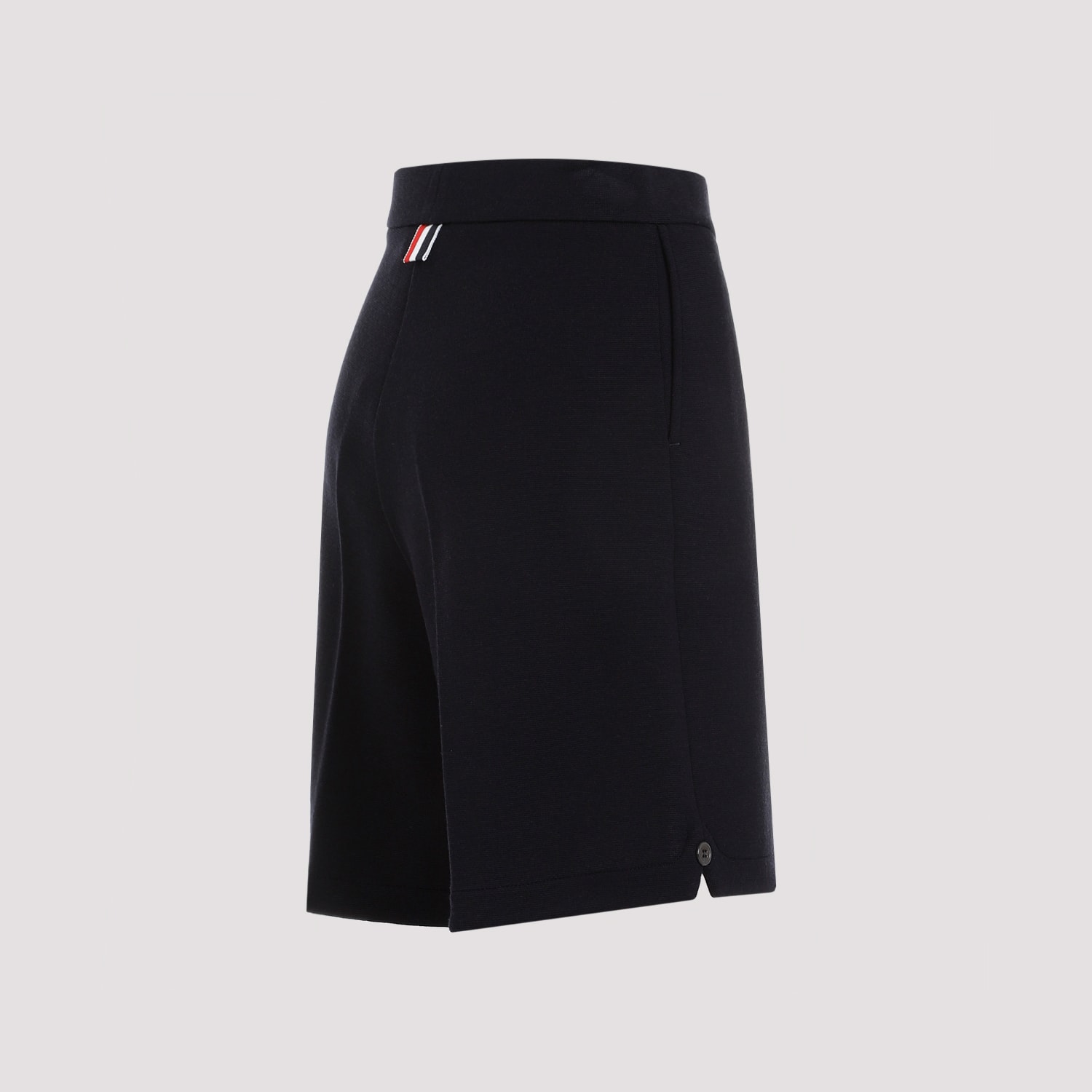 Shop Thom Browne High Waisted Shorts In Navy