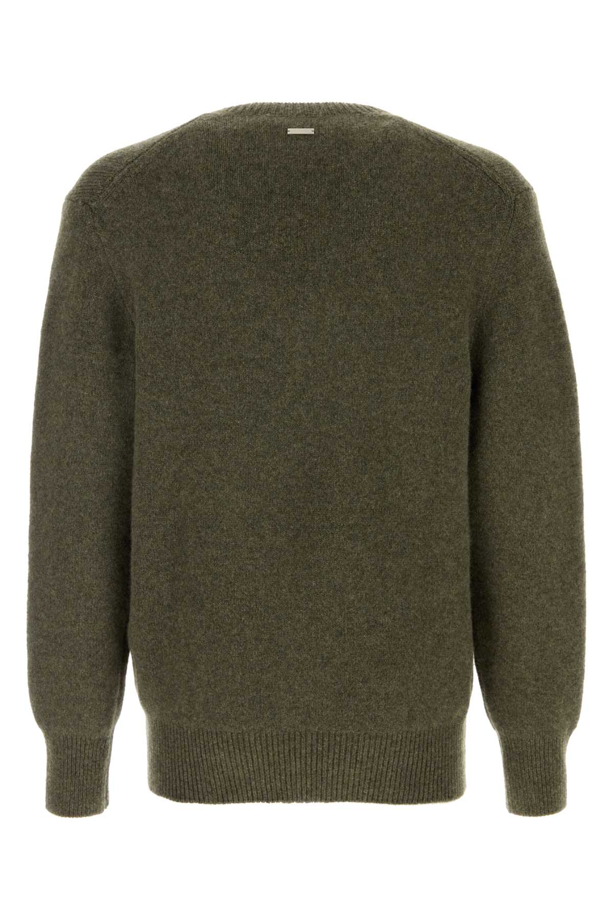 Ferragamo V-neck Jumper In Uniformgreen