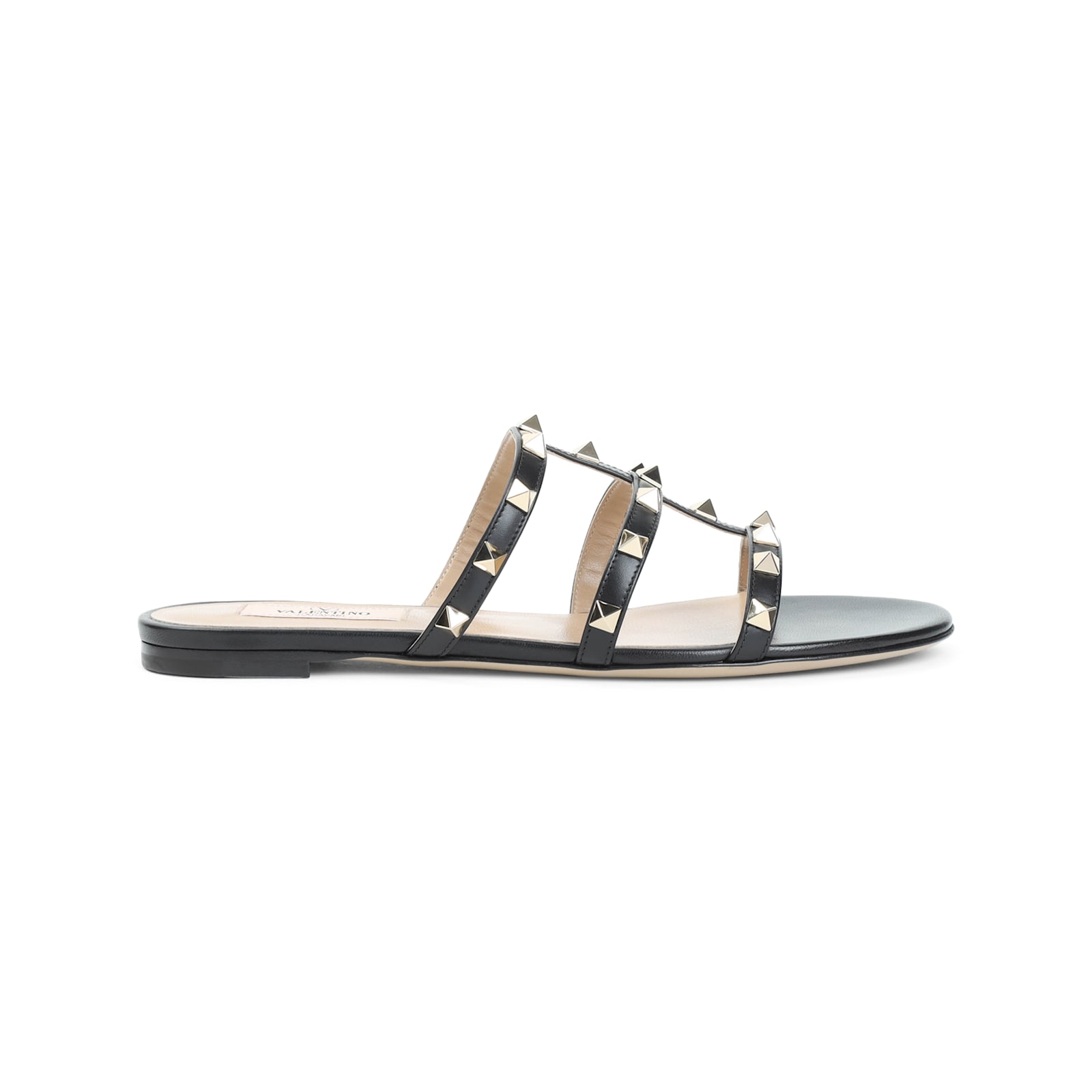 Shop Valentino Rockstud Slide Sandals