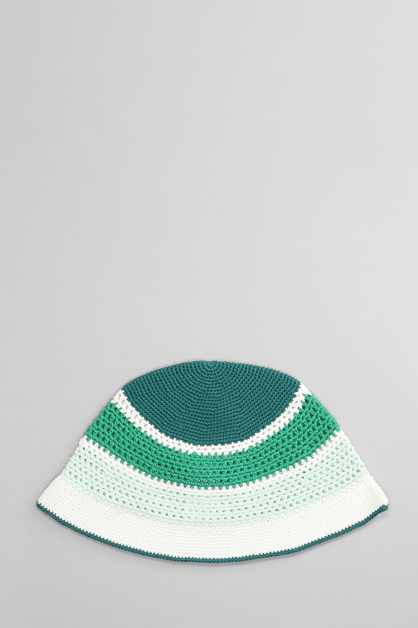Shop Casablanca Hats In Green Cotton