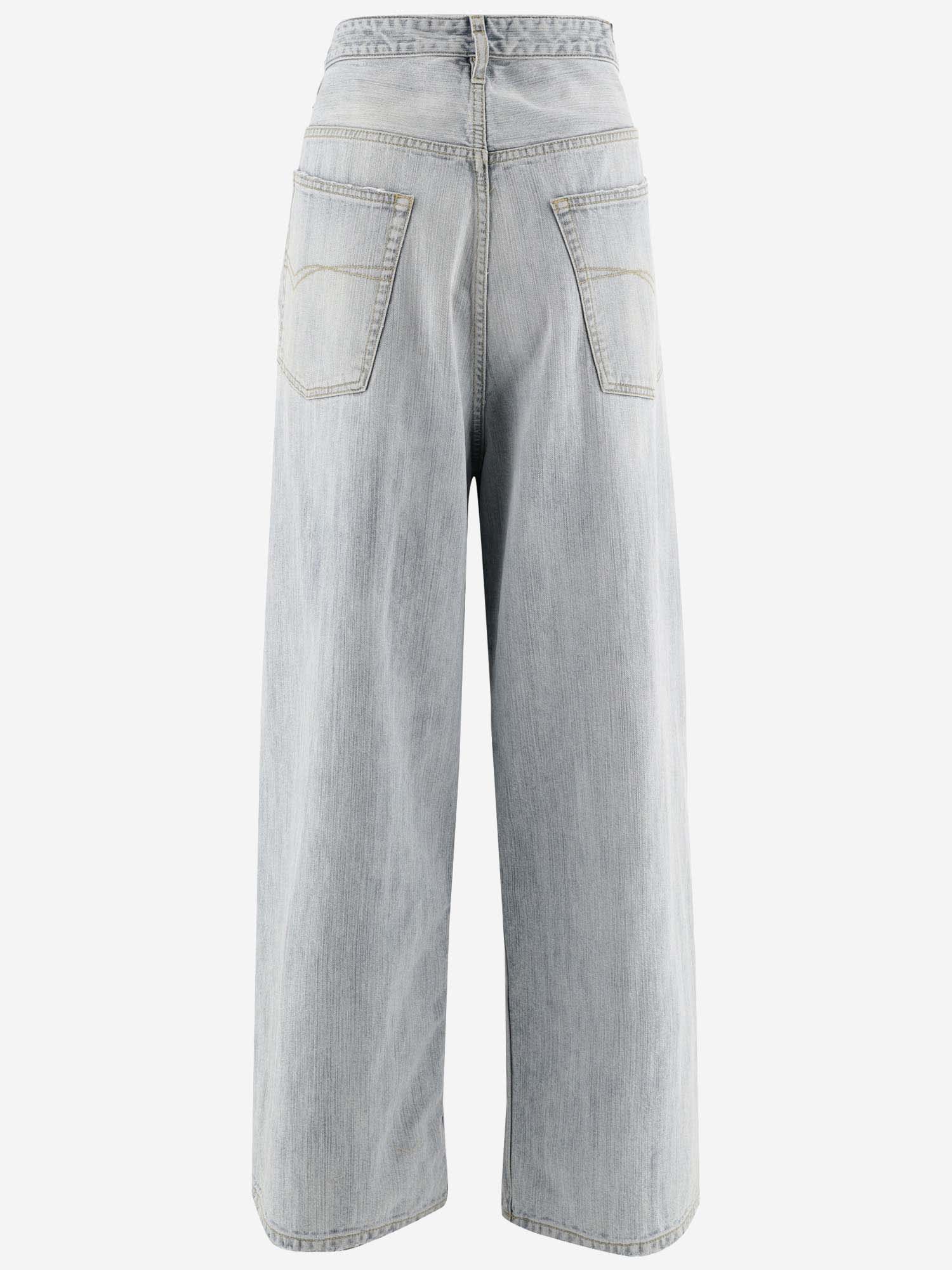 Shop Balenciaga Cotton Denim Jeans In Light Denim