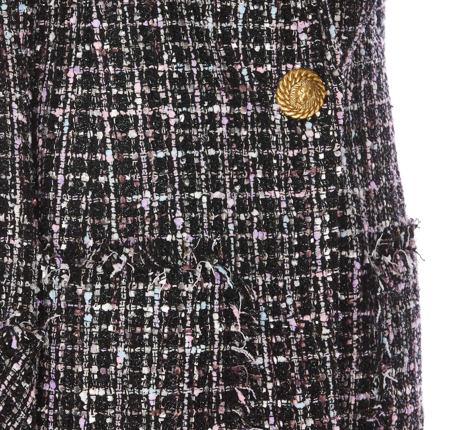 Shop Balmain Tweed Jacket In Black