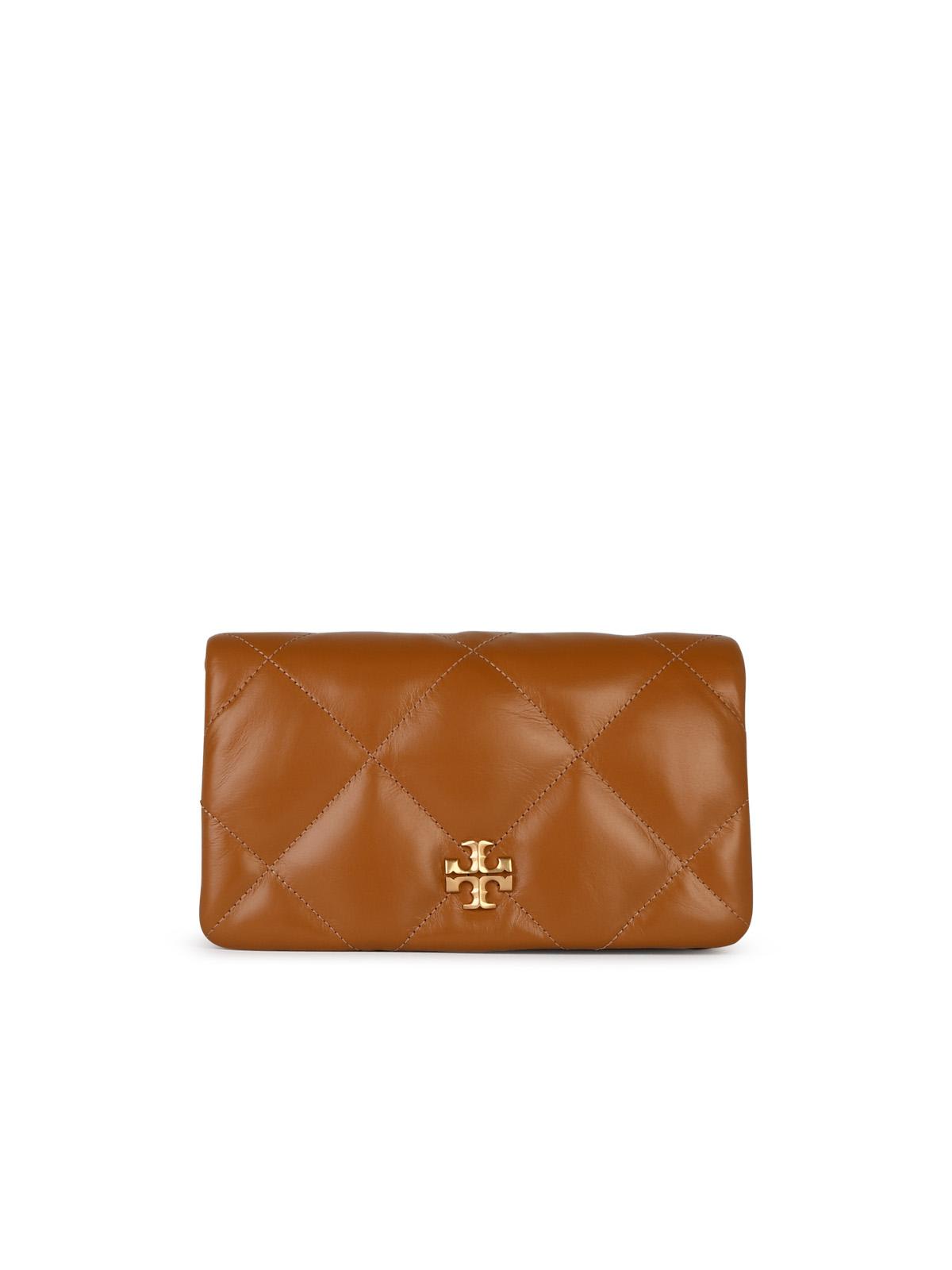 Shop Tory Burch Kira Brown Leather Wallet