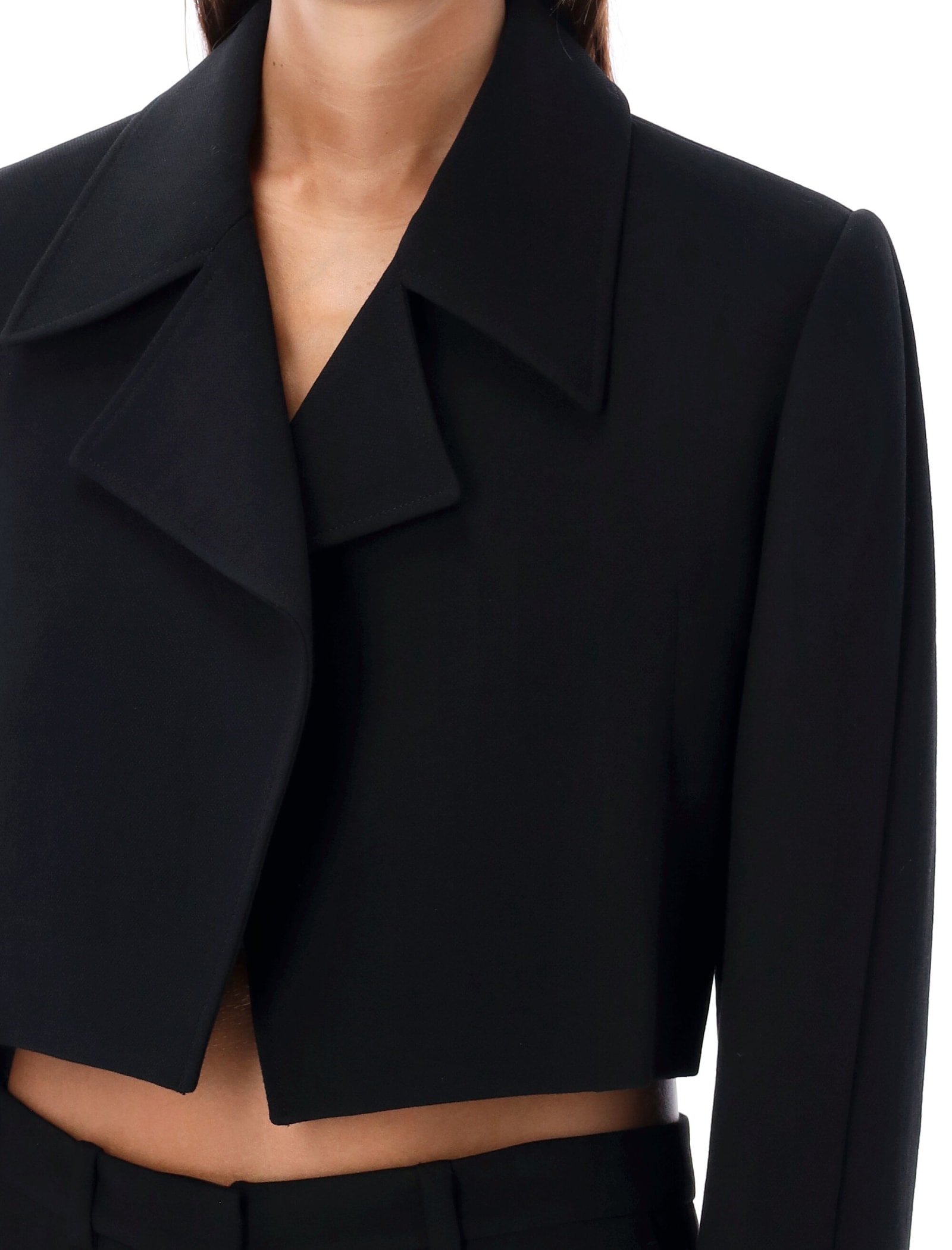 Shop Low Classic Wool Short Jacket In Black