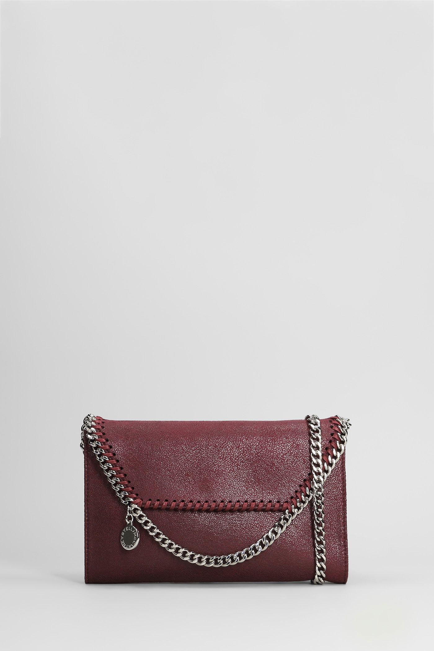 Stella Mccartney Falabella Wallet Shoulder Bag In Bordeaux Polyester In Burgundy