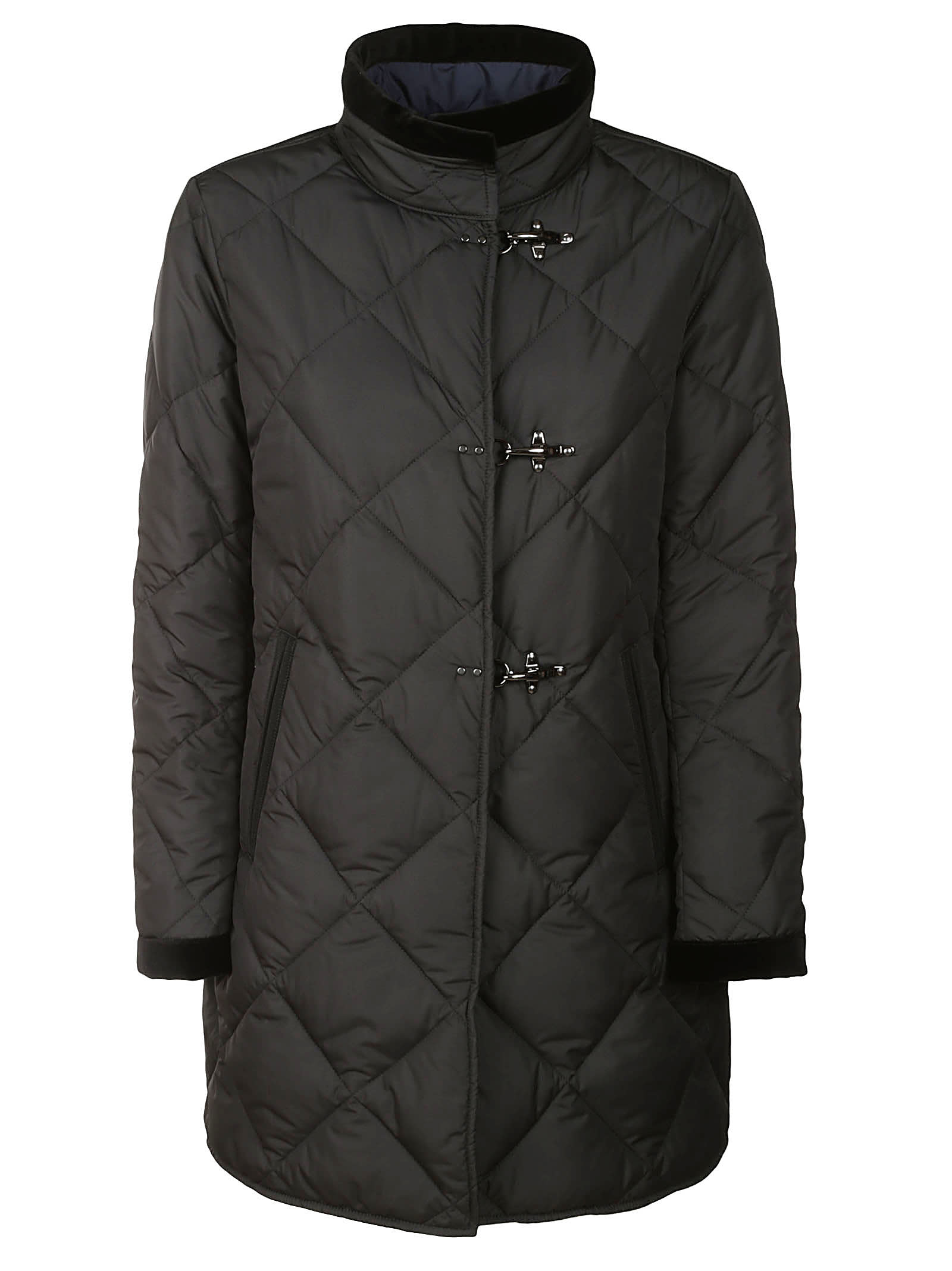 Fay High-neck Quilted Short Coat