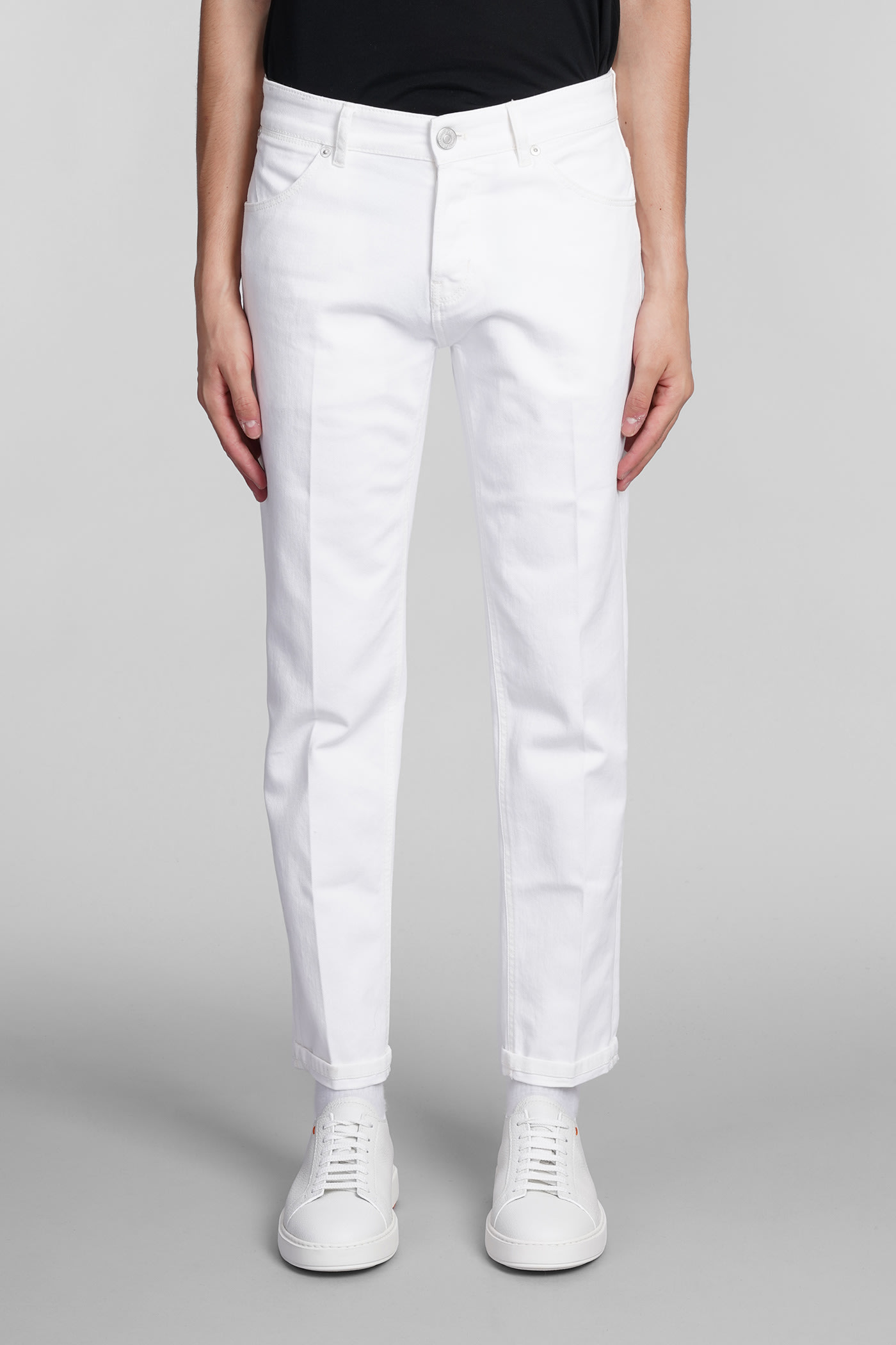 PT01 JEANS IN WHITE COTTON