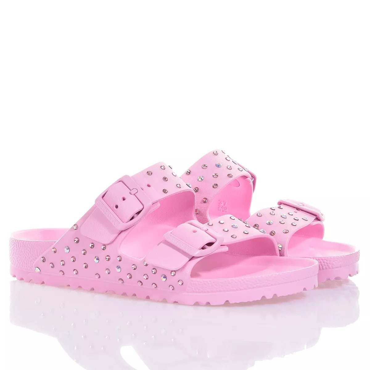 Shop Mimanera Birkenstock Arizona Pink Swarovski