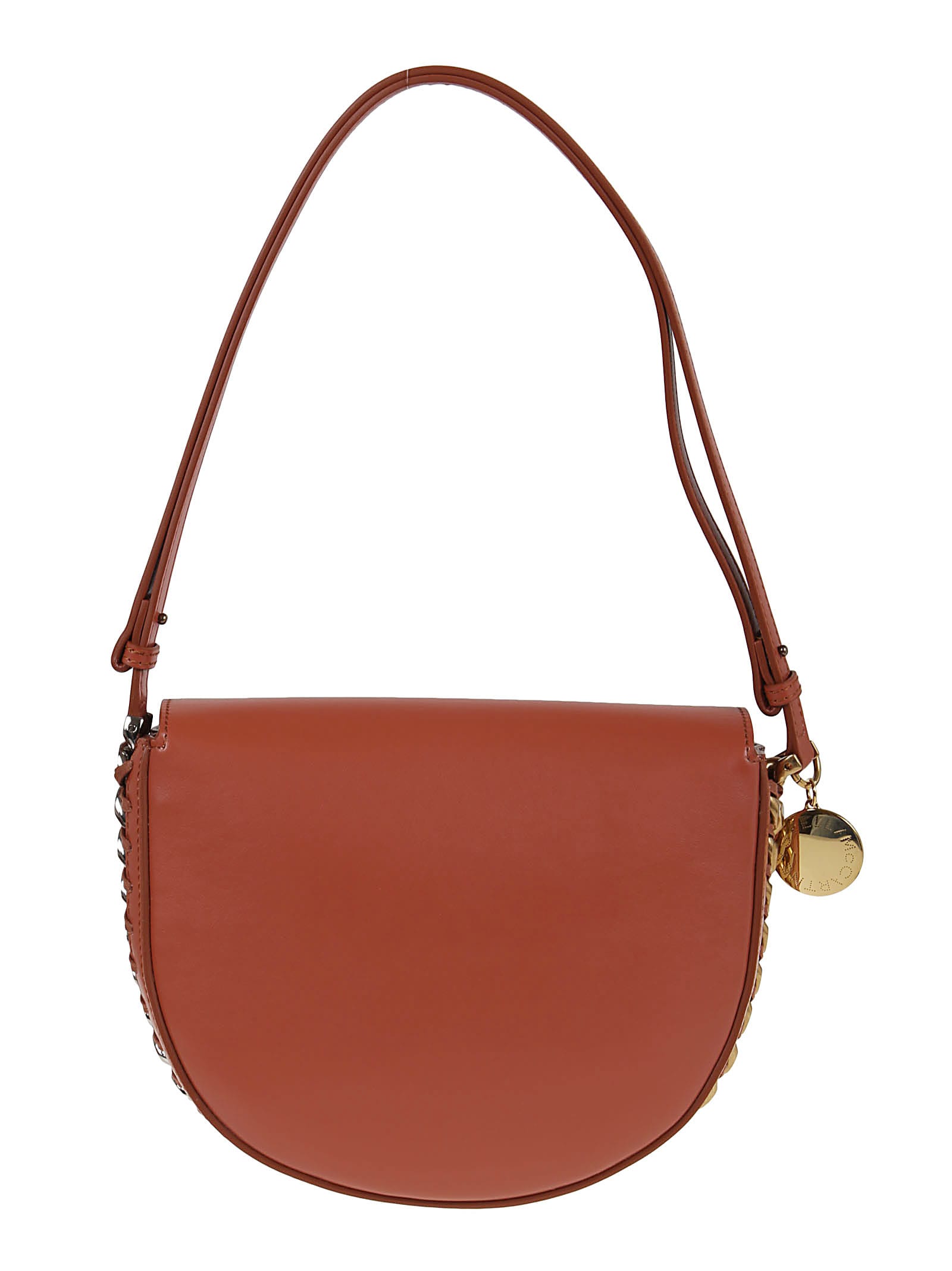 Shop Stella Mccartney Medium Flap Shoulder Bag Alter Mat In Brick