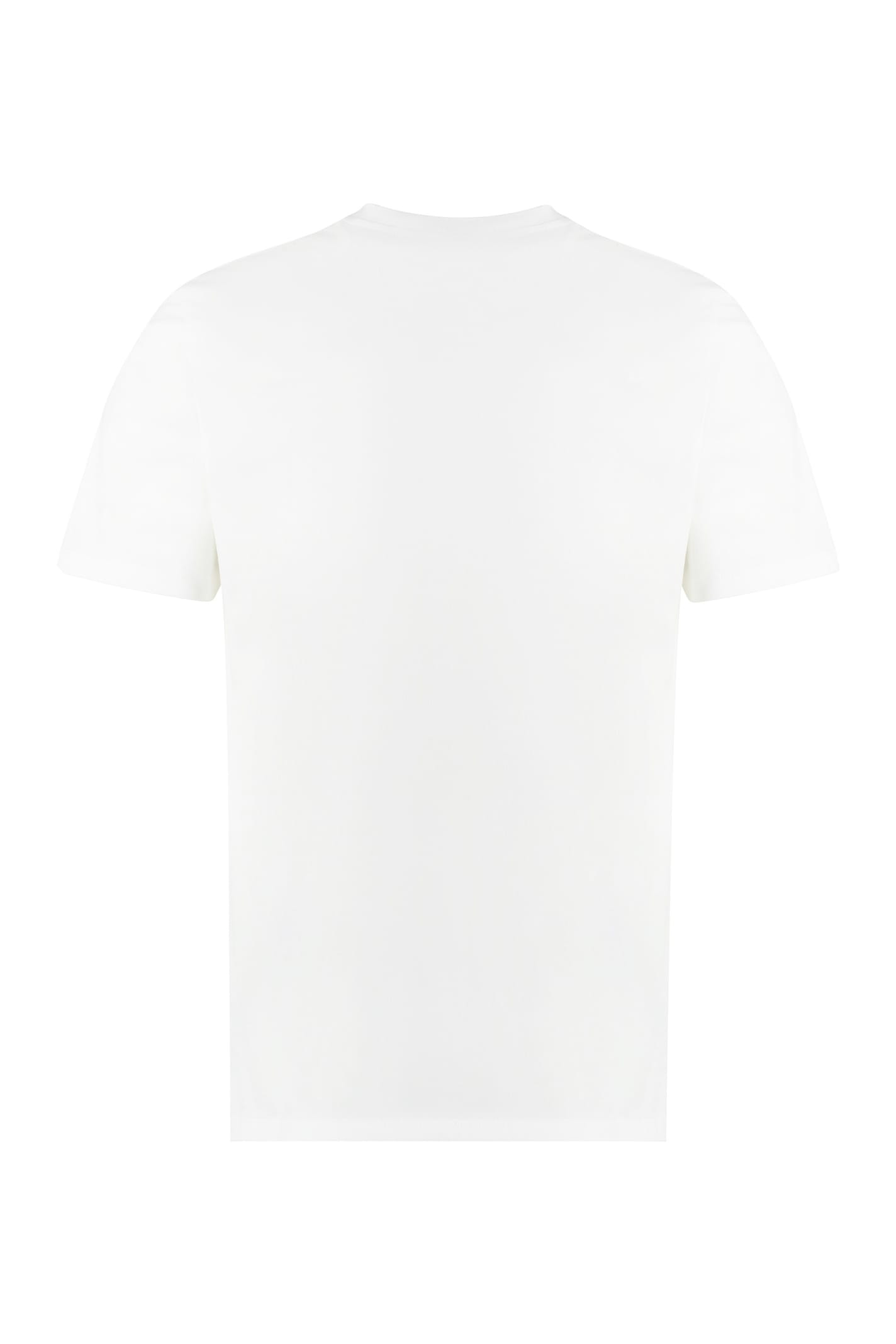 Shop Maison Kitsuné Cotton Crew-neck T-shirt In White