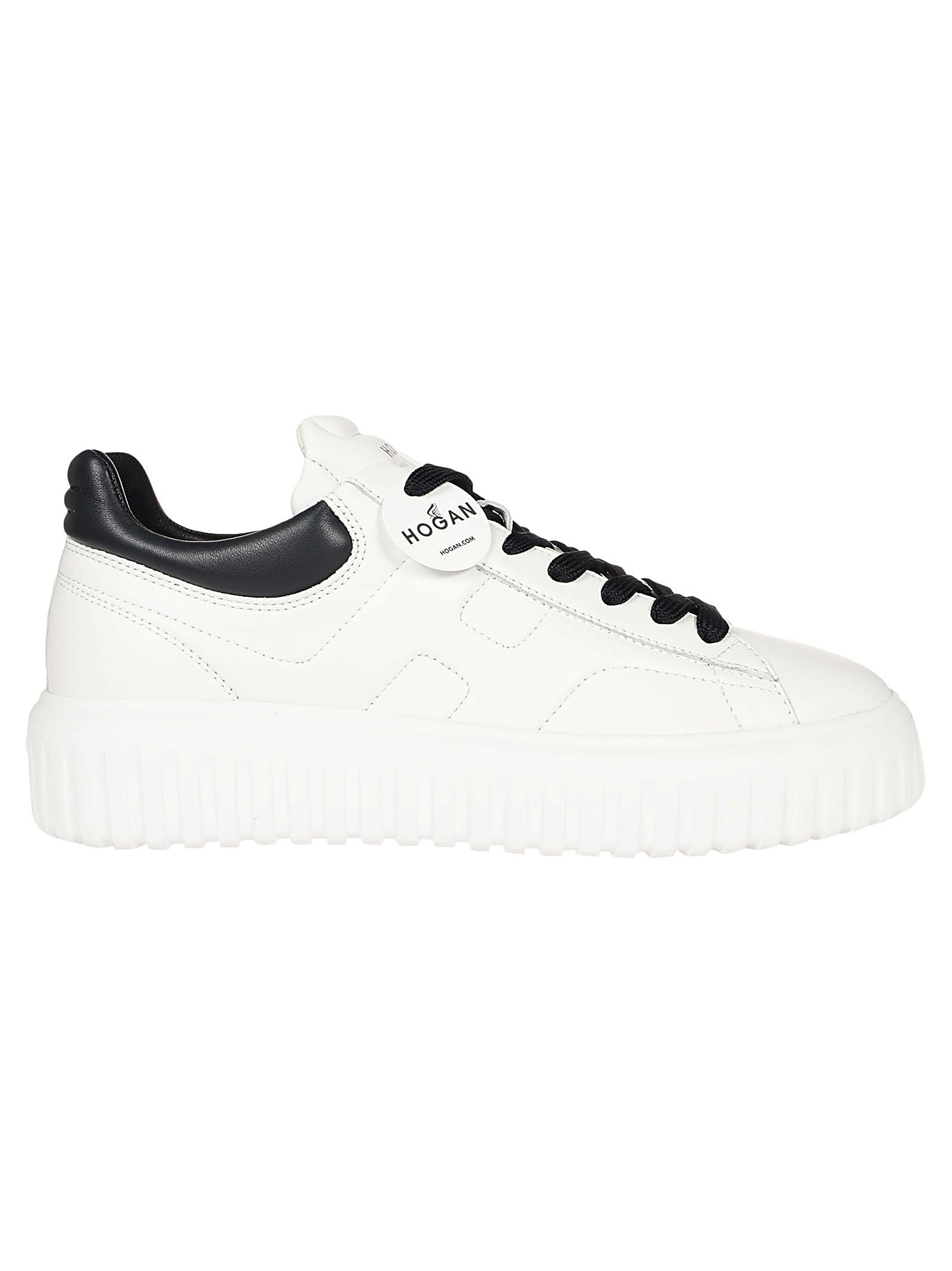 Shop Hogan H-stripes Sneakers In Bianco/notte