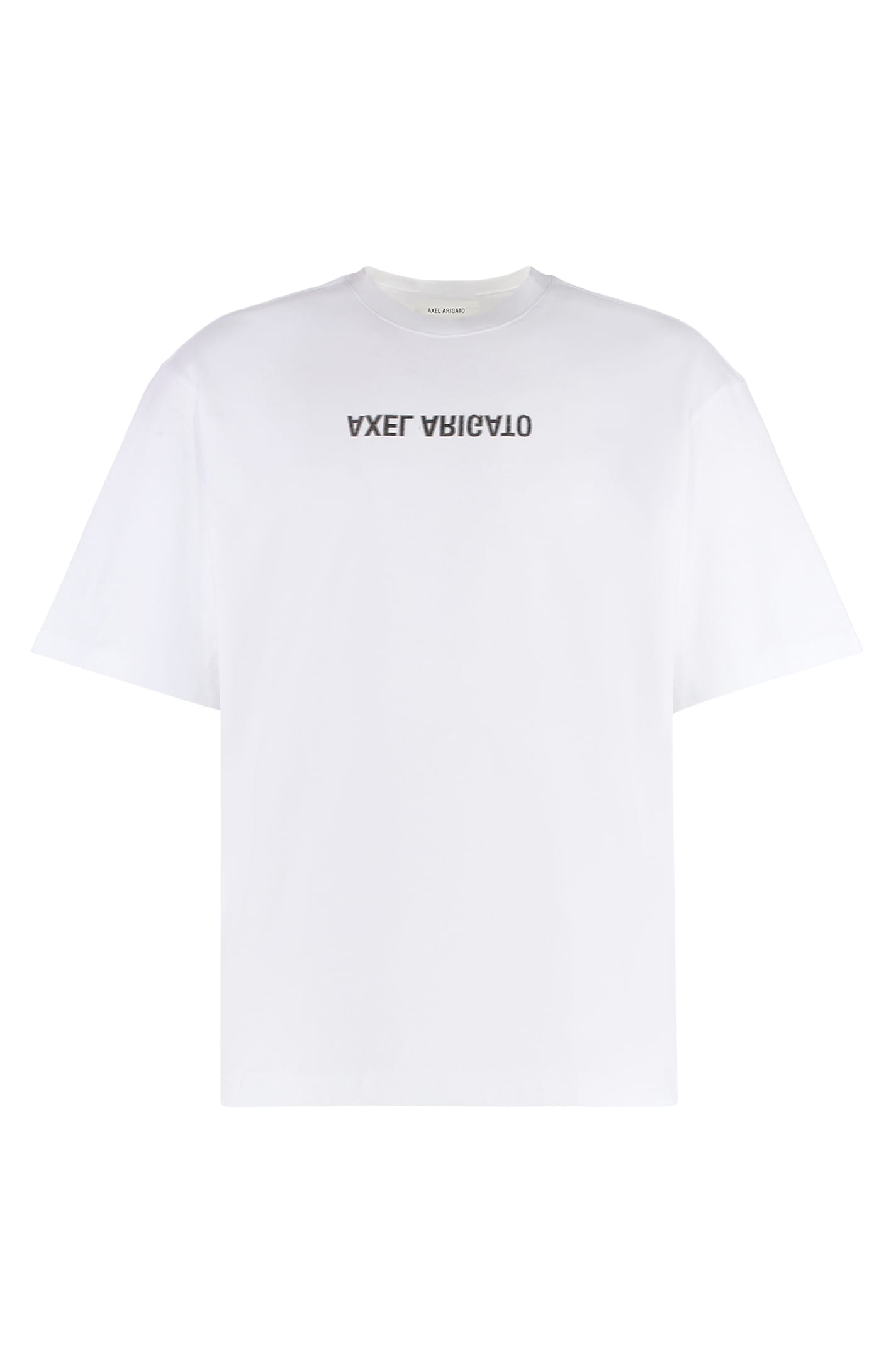 Axel Arigato Distort Logo-print Cotton T-shirt In White