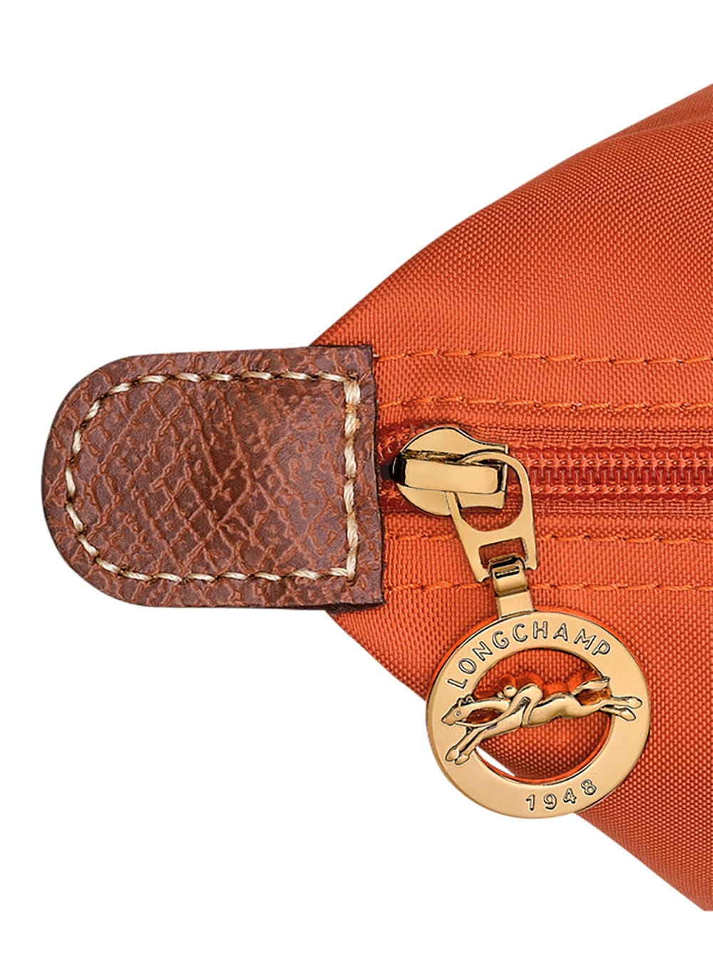 Longchamp Le Pilage Original Red Medium Tote Bag With Two Top Handles And Embossed Logo On The Front In Canvas In Red