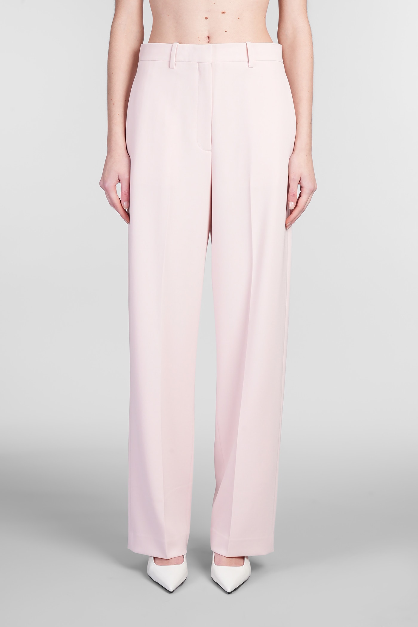 Pants In Rose-pink Triacetate