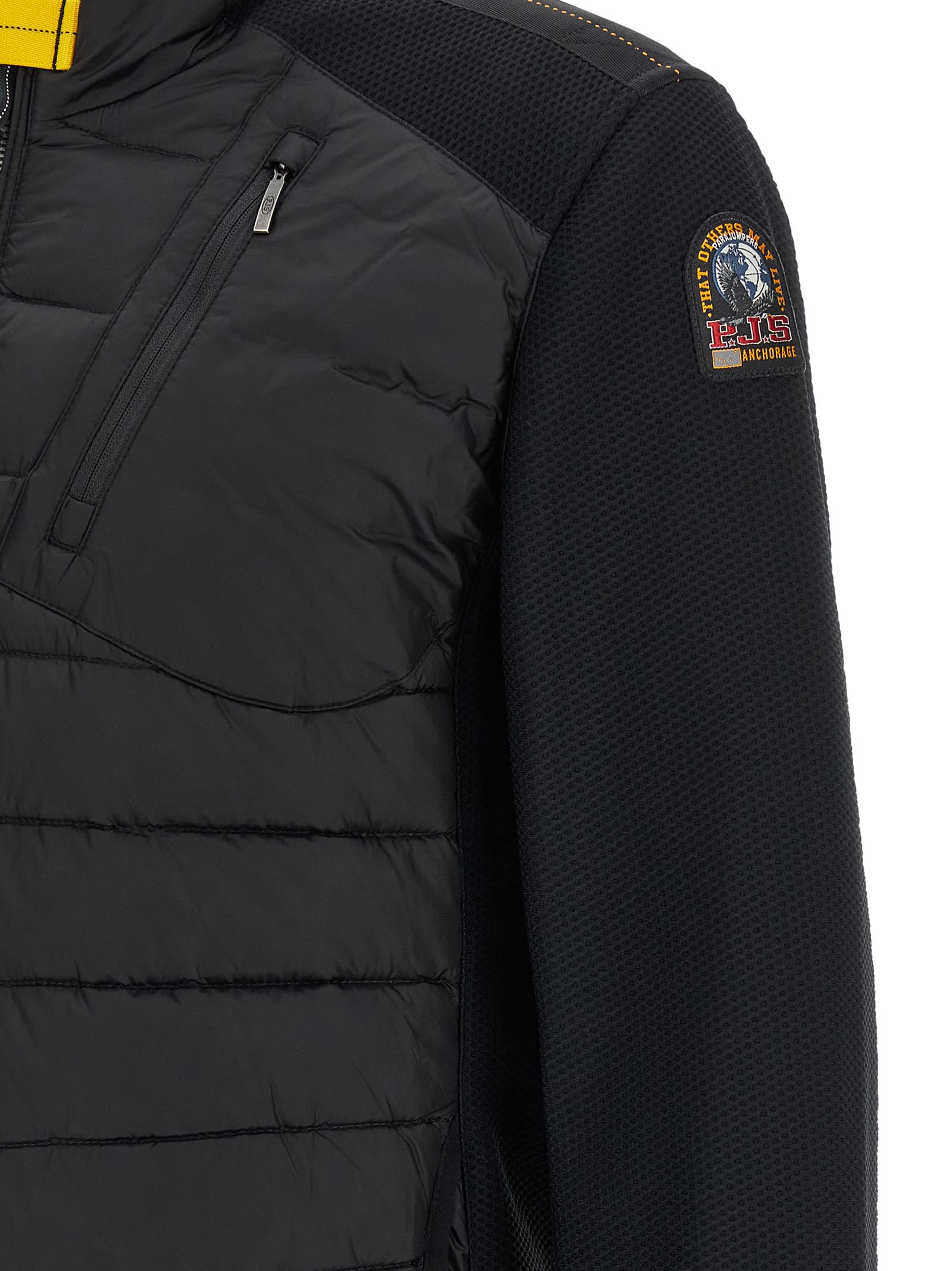 Parajumpers Nolan Padded And Spliced Down Jacket In Black