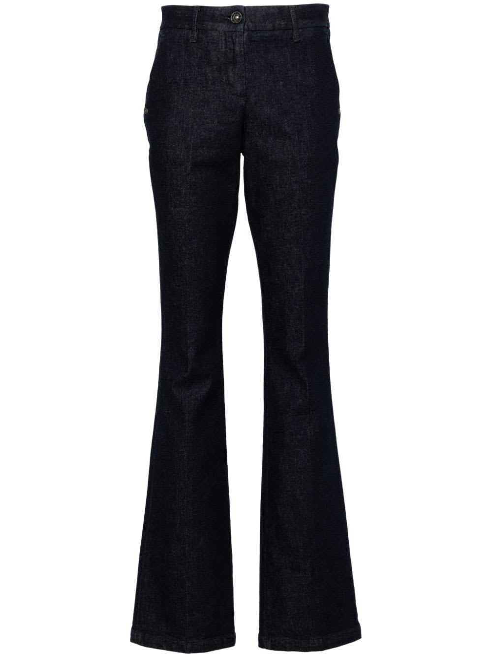 Shop Jacob Cohen Inez Flare Leg Trousers In F Black