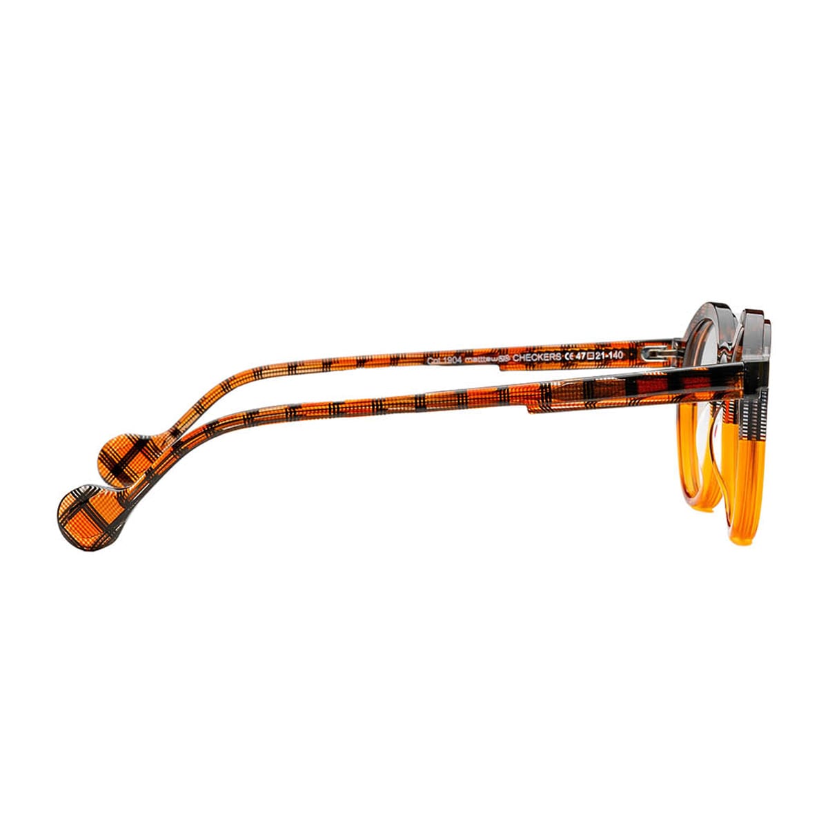 Matttew Backgammon 1894 Texture Arancione Glasses In Orange