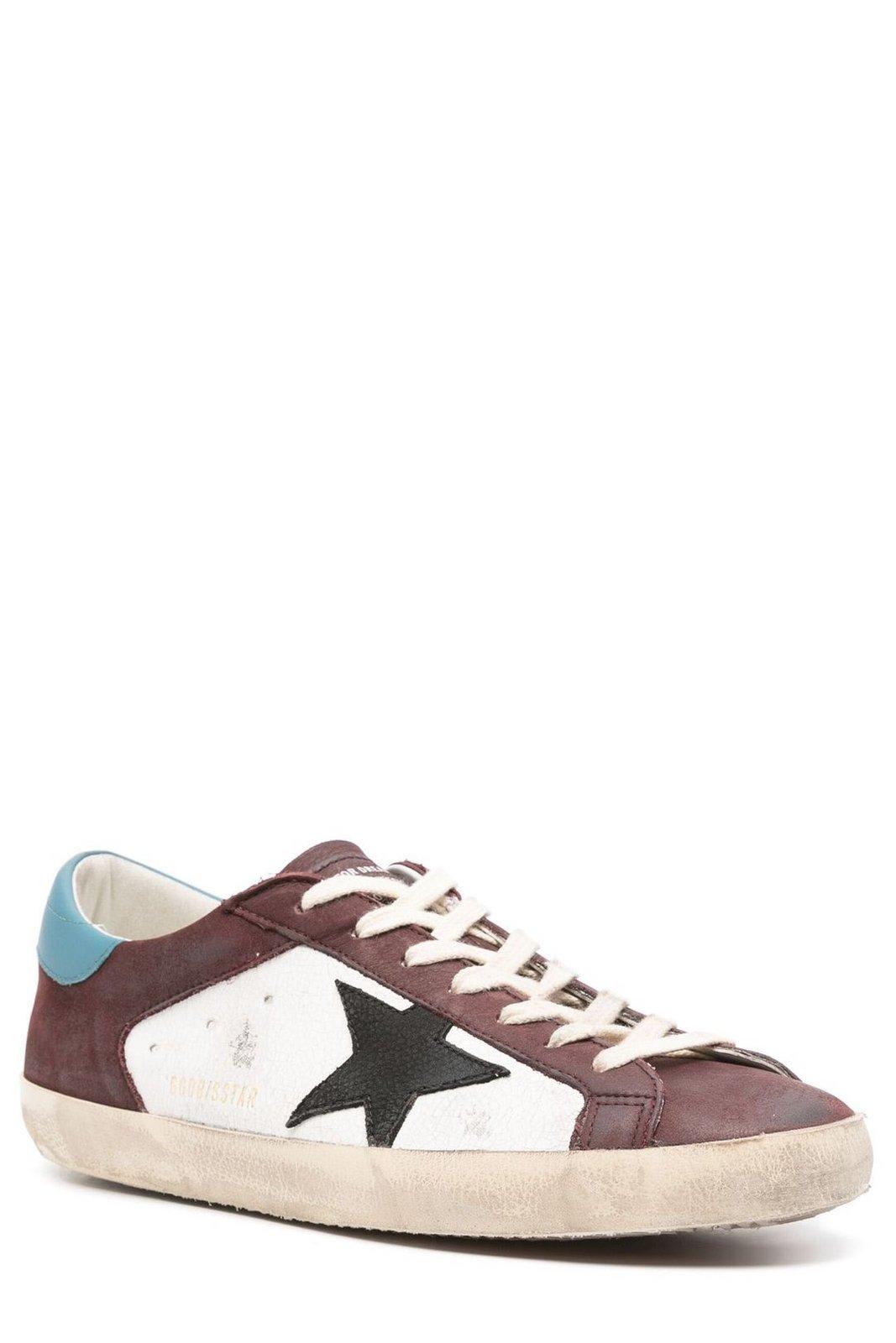 GOLDEN GOOSE SUPER STAR DOUBLE QUARTER LOW-TOP SNEAKERS 