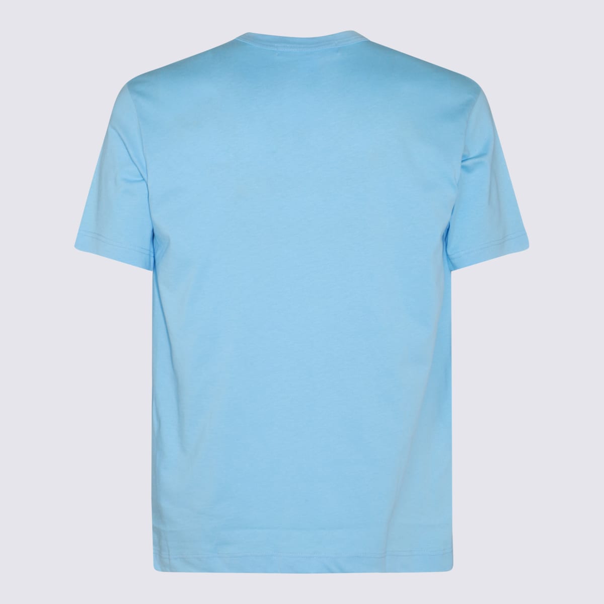 Shop Comme Des Garçons Blue Cotton T-shirt In Clear Blue