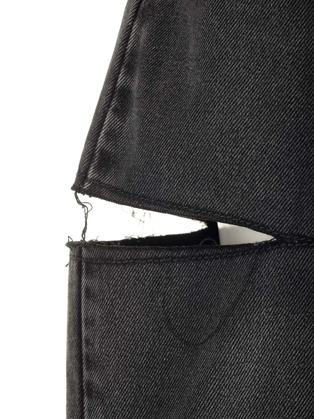 Maison Margiela High-waisted Black Denim Jeans With Relaxed Straight-leg Fit In Black