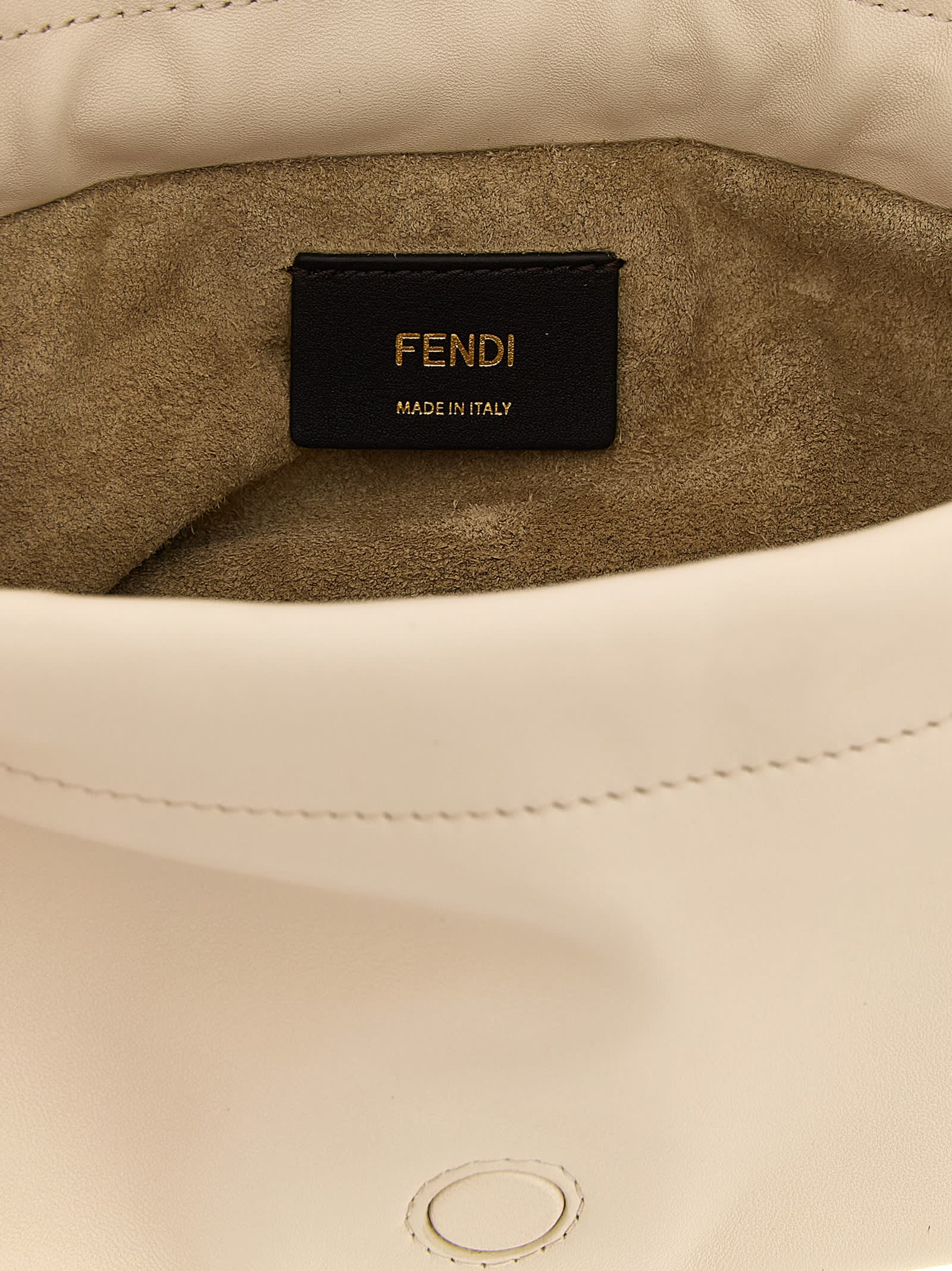 Fendi Mamma Baguette Small Handbag In White