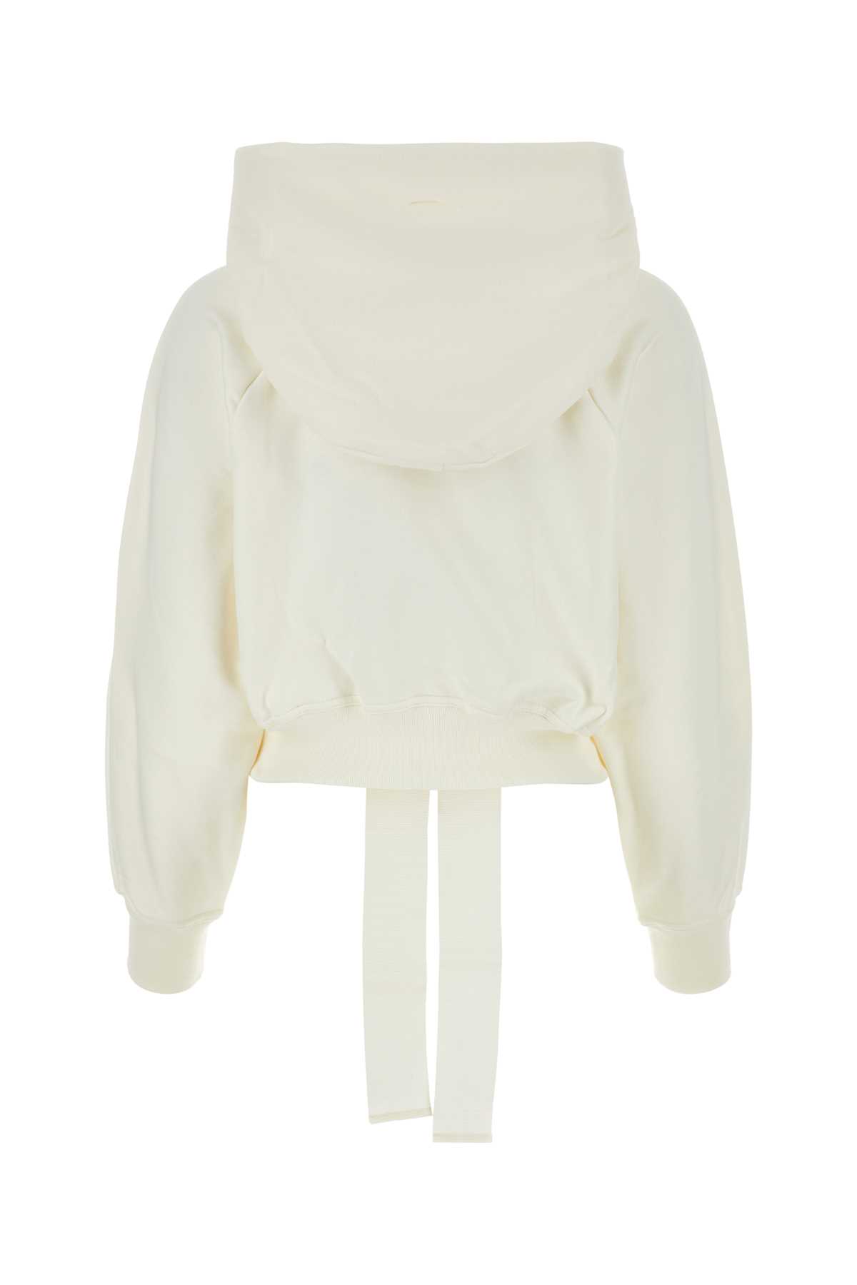 Patou Ivory Cotton Sweatshirt In Natural
