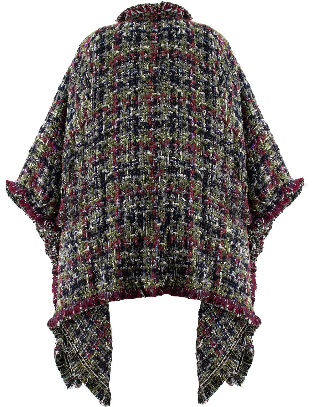 Shop Etro Poncho In Grey