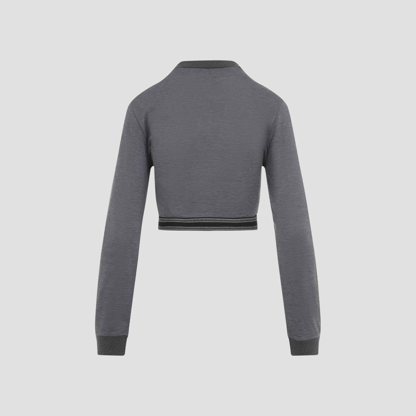 Loewe Cropped Polo Women In Gray