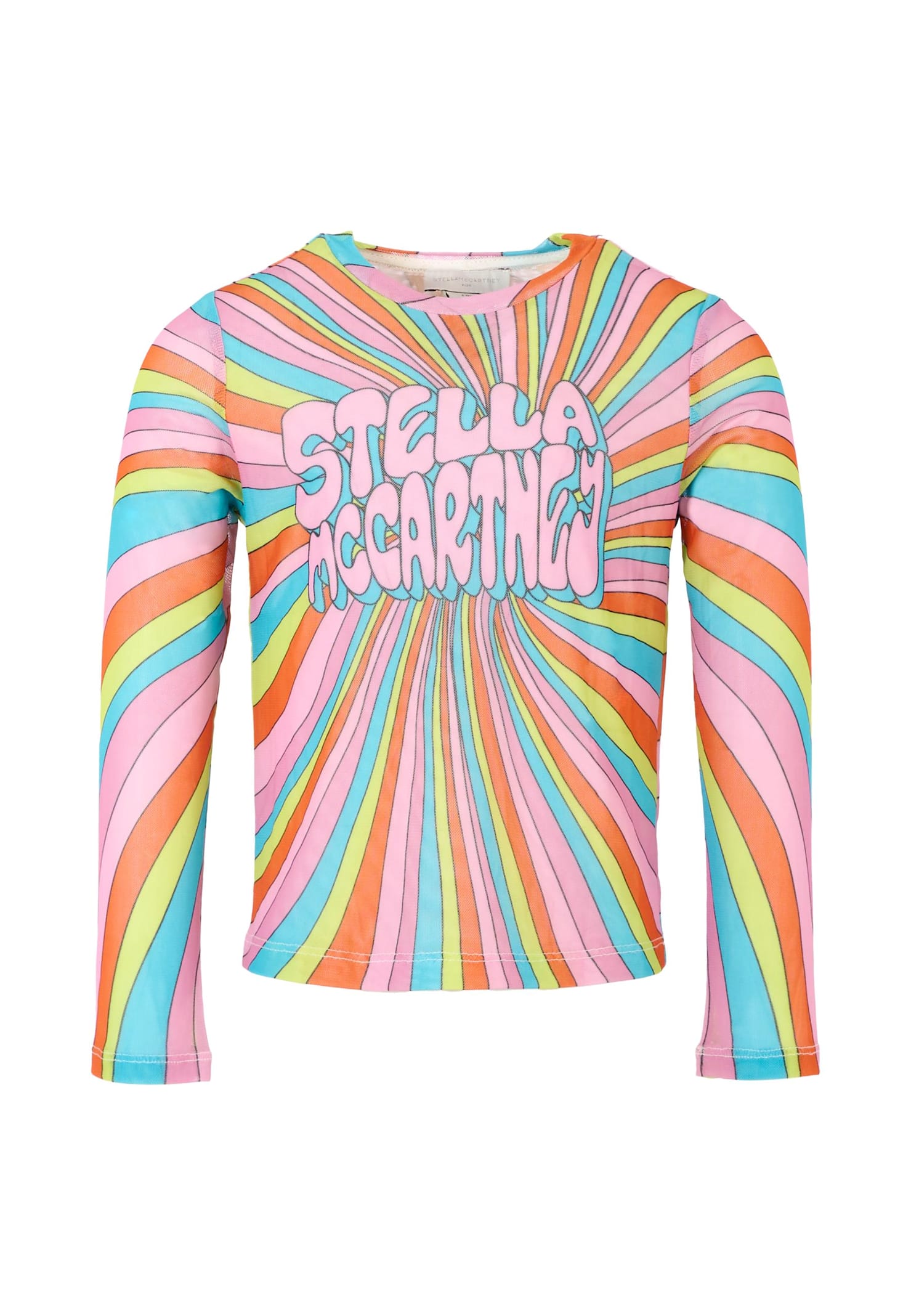 Stella Mccartney Multicolor T-shirt For Girl With Logo In Brown