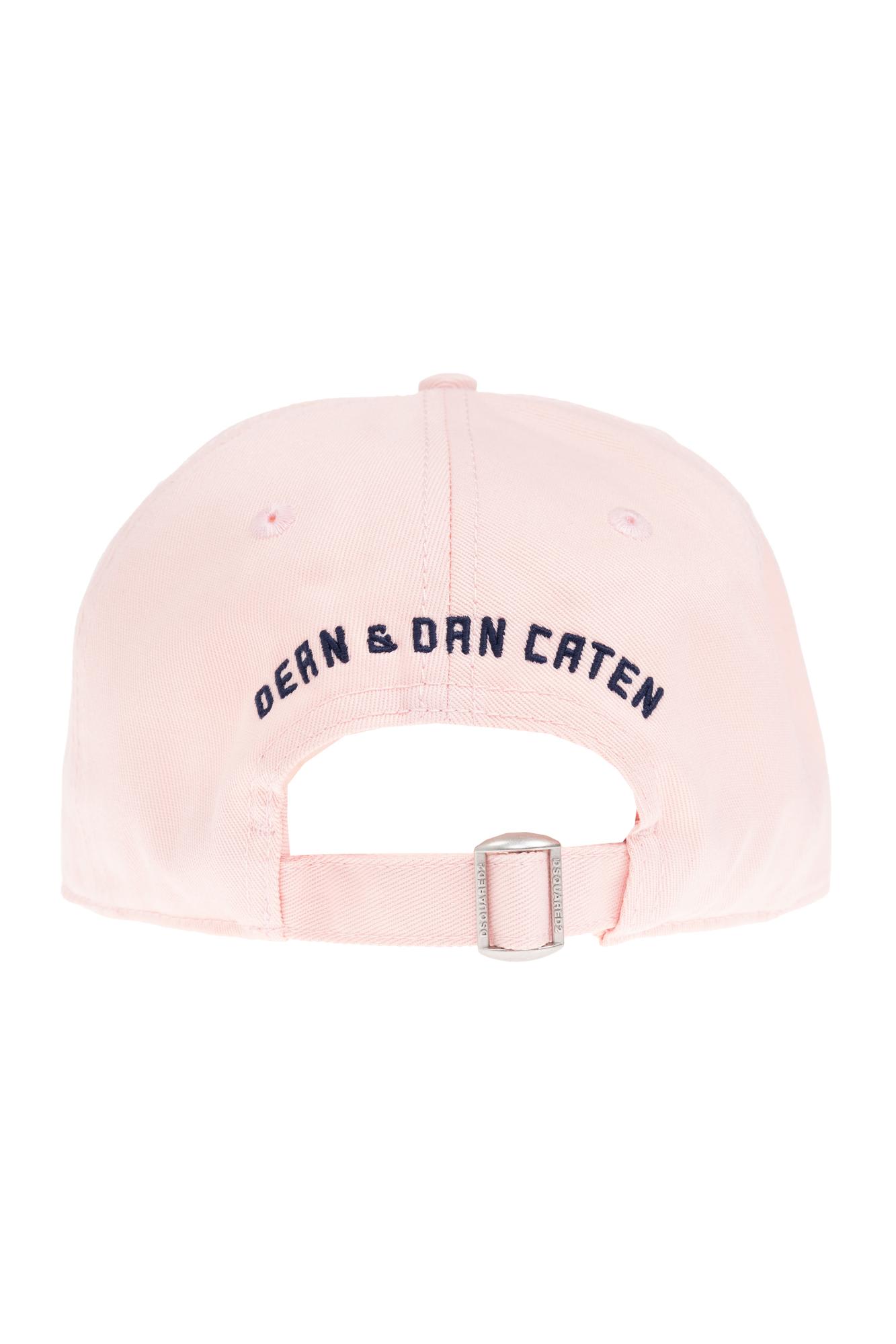 Dsquared2 Structured Baseball Cap With Curved Brim In Pink