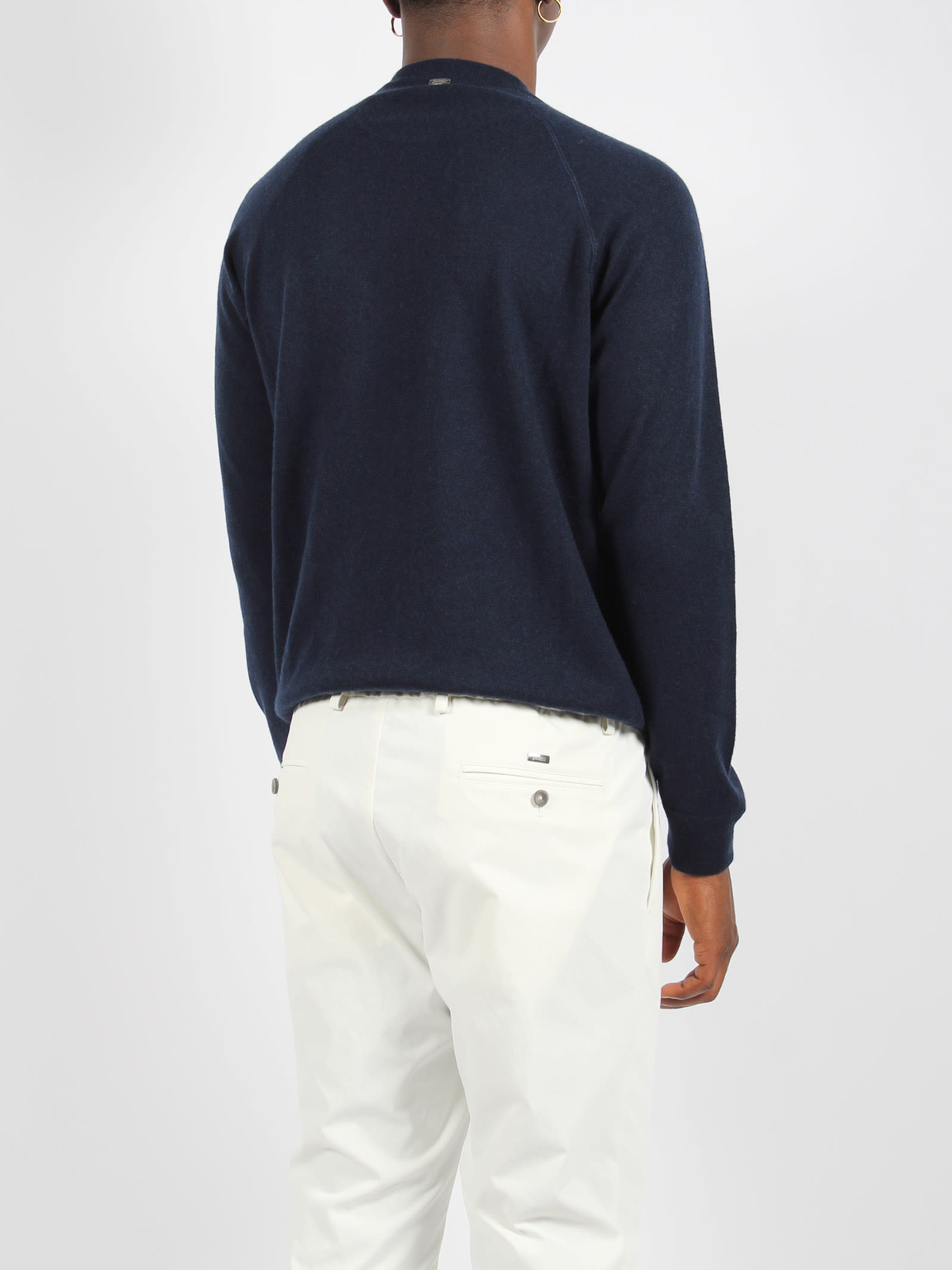 Shop Herno Plain Cashmere Resort Sweater In Blue