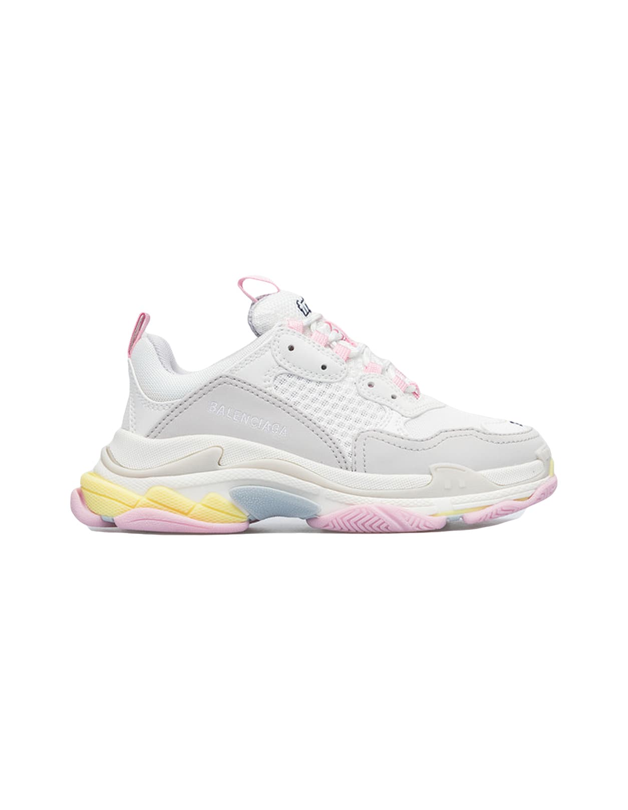 Balenciaga Triple S Sneakers In White With Pastel Multicolor Details