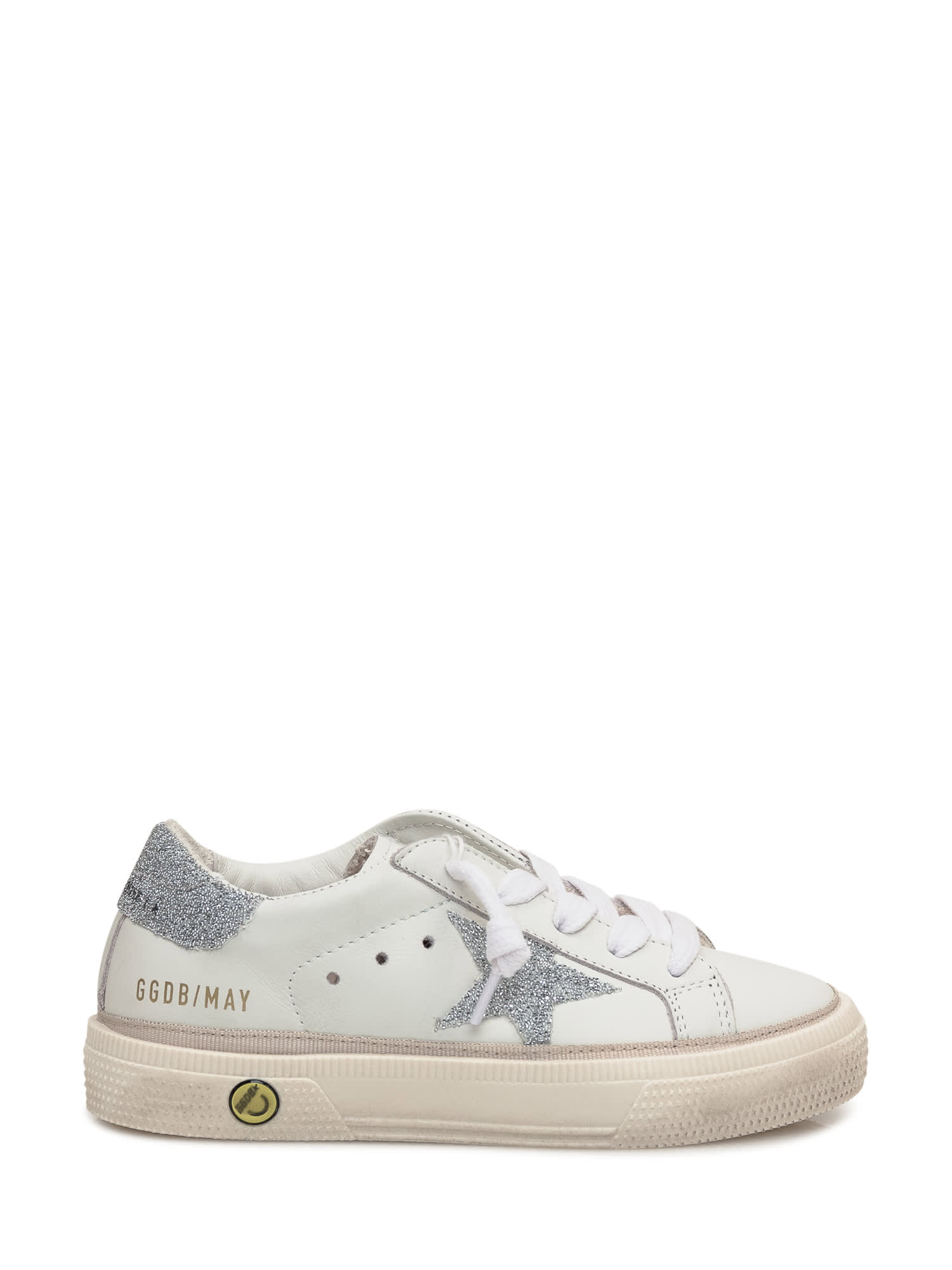 Golden Goose Sneakers With Logo In Bianco