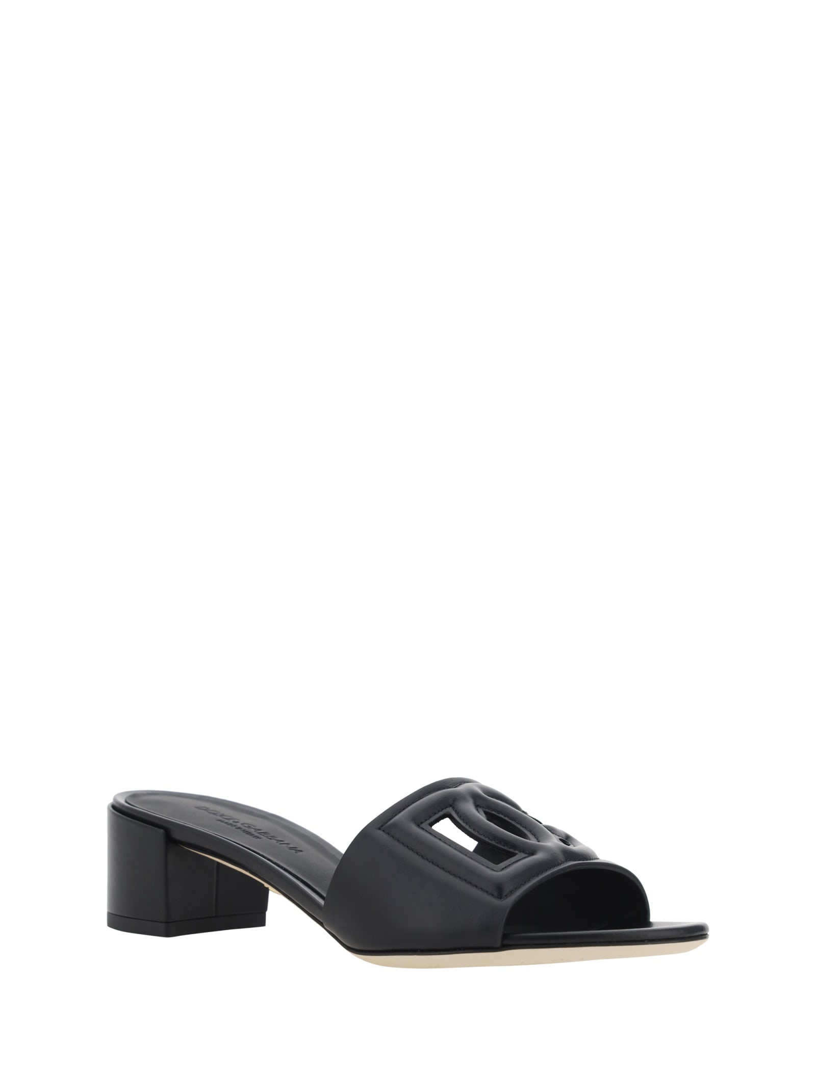 Shop Dolce & Gabbana Heeled Sandals In Nero