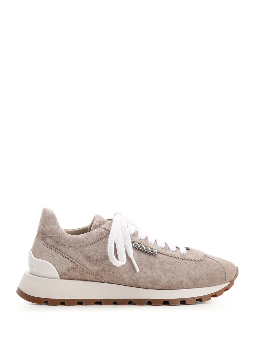 BRUNELLO CUCINELLI SHINY TAB SUEDE SNEAKERS