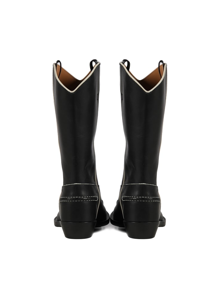 Shop Chloé Nellie Texan Boots In Black