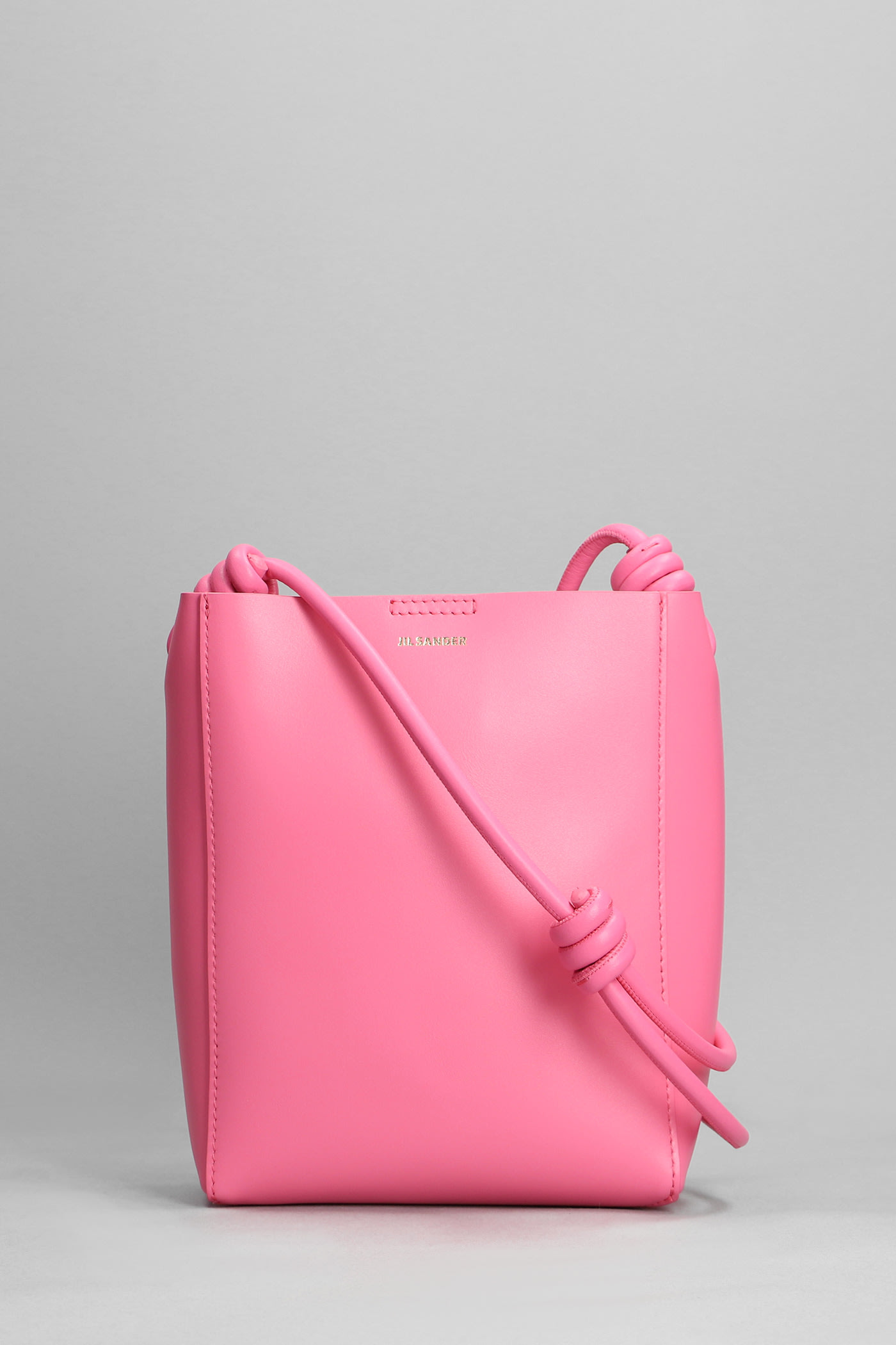 Jil Sander Giro Cross Shoulder Bag In Rose-pink Leather