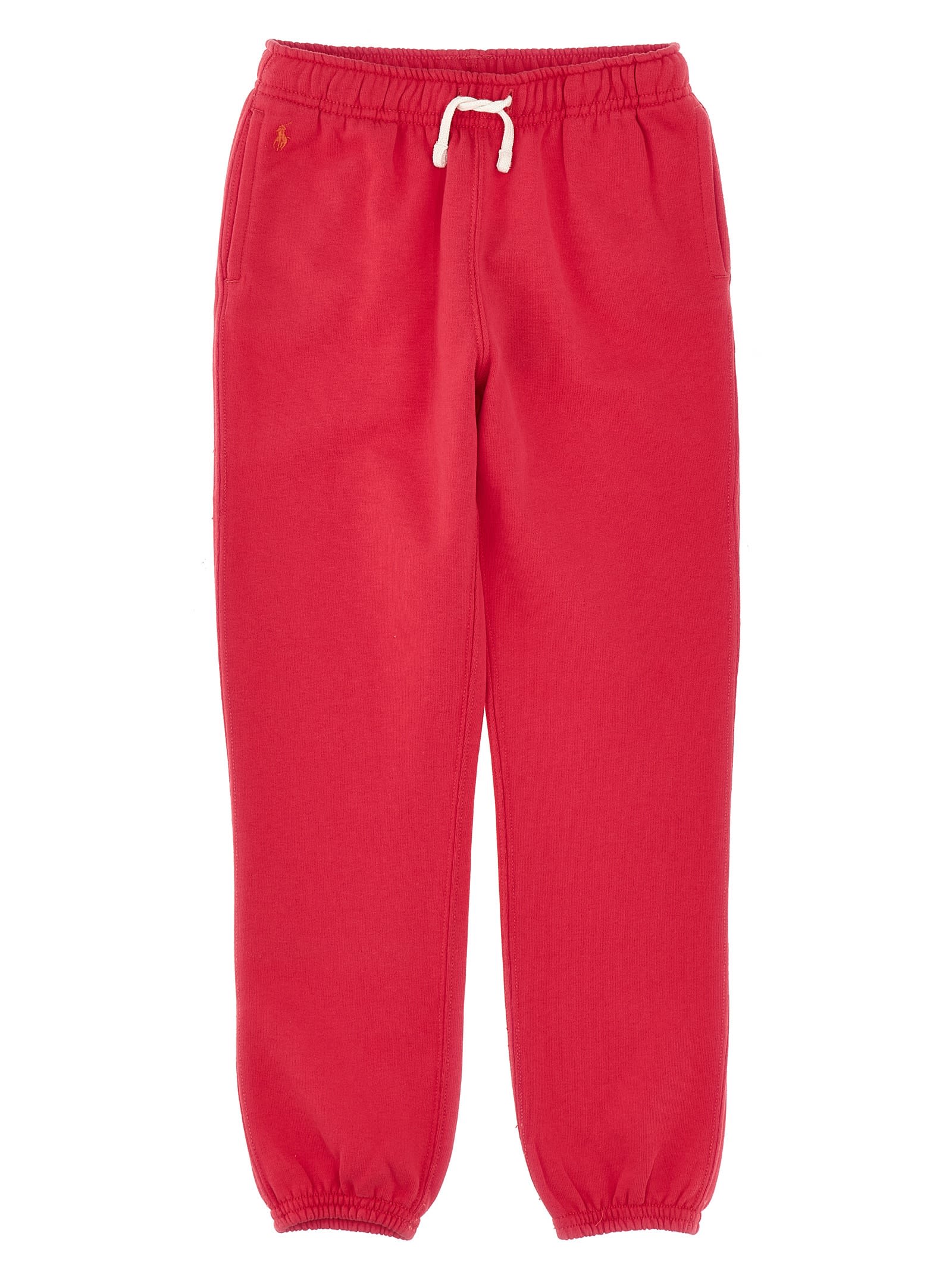 Polo Ralph Lauren Logo Cotton-blend Sweatpants In Fuchsia