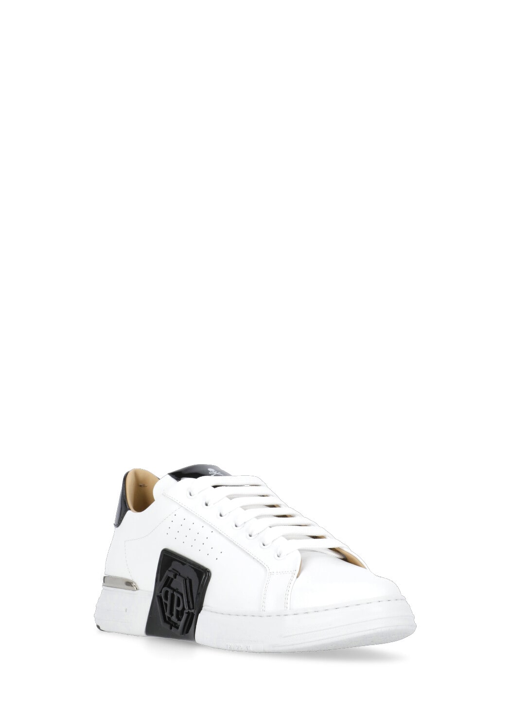 Shop Philipp Plein Lo-top Hexagon Sneakers In White