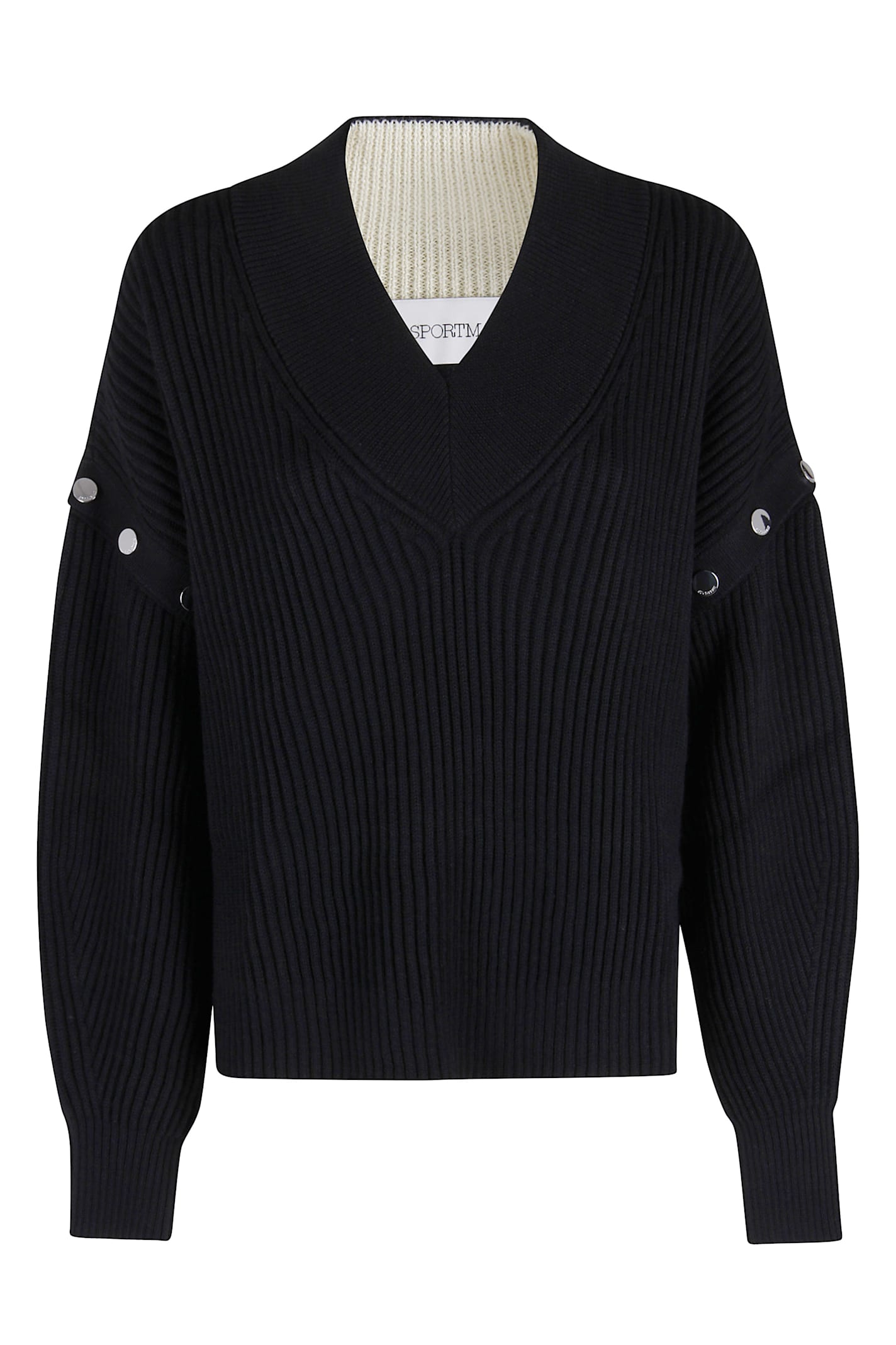 Sportmax Tay Oversized Jumper With Detachable Sleeves In Black