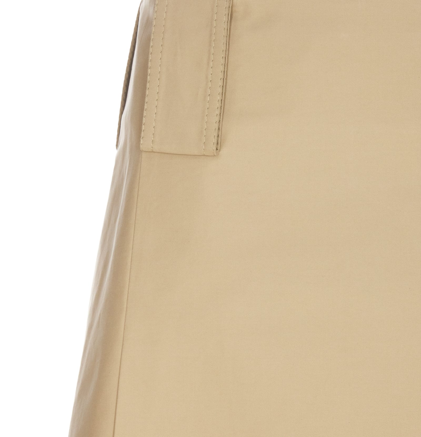 Burberry High-waisted A-line Skirt Pleated Design In Beige