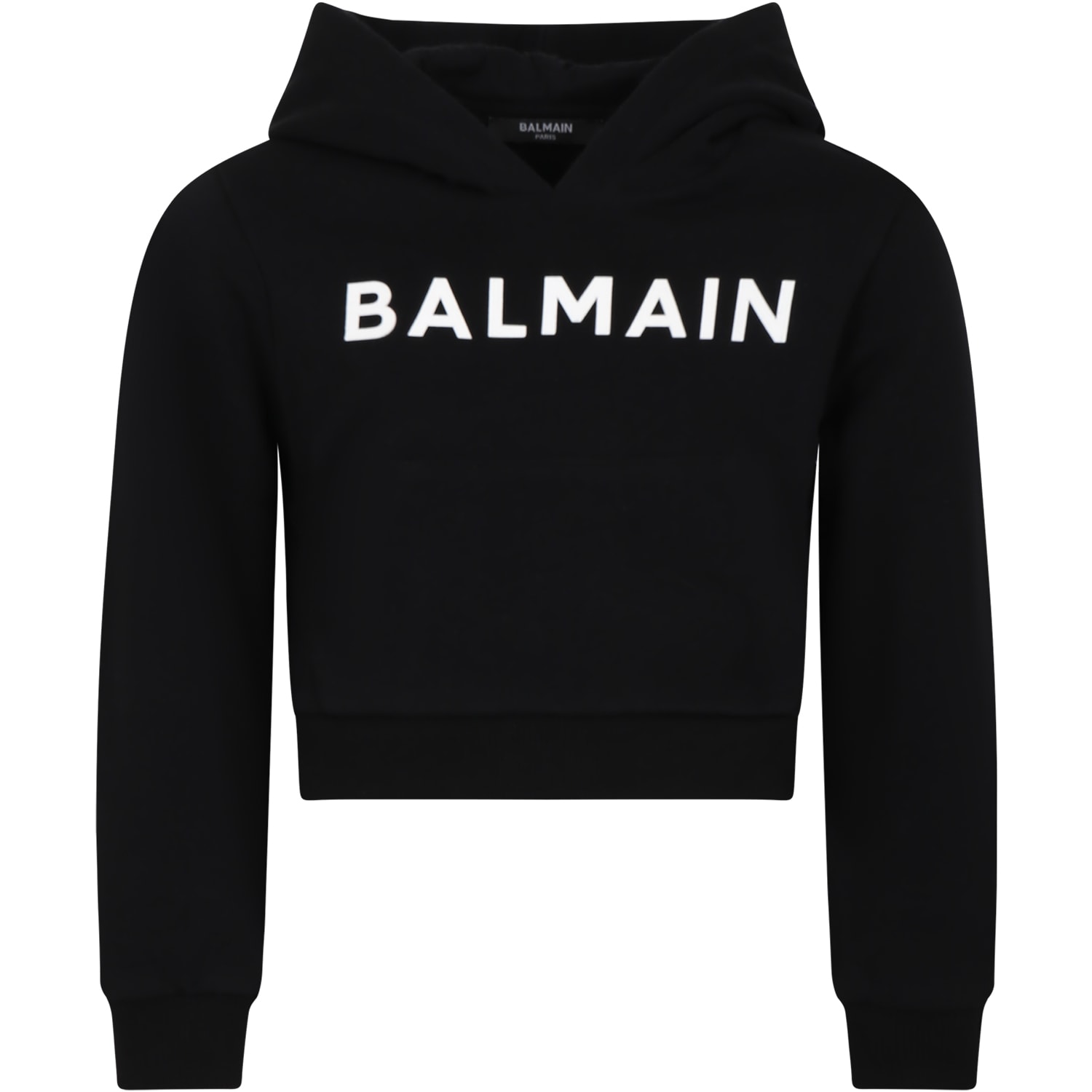 Balmain Kids' Black Sweatshirt For Girl With Logo