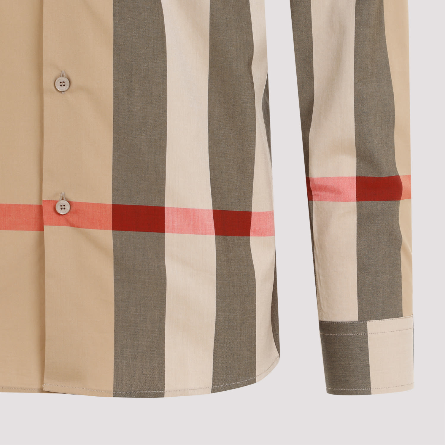 Shop Burberry Check Cotton Shirt In Archive Beige Ip Chk