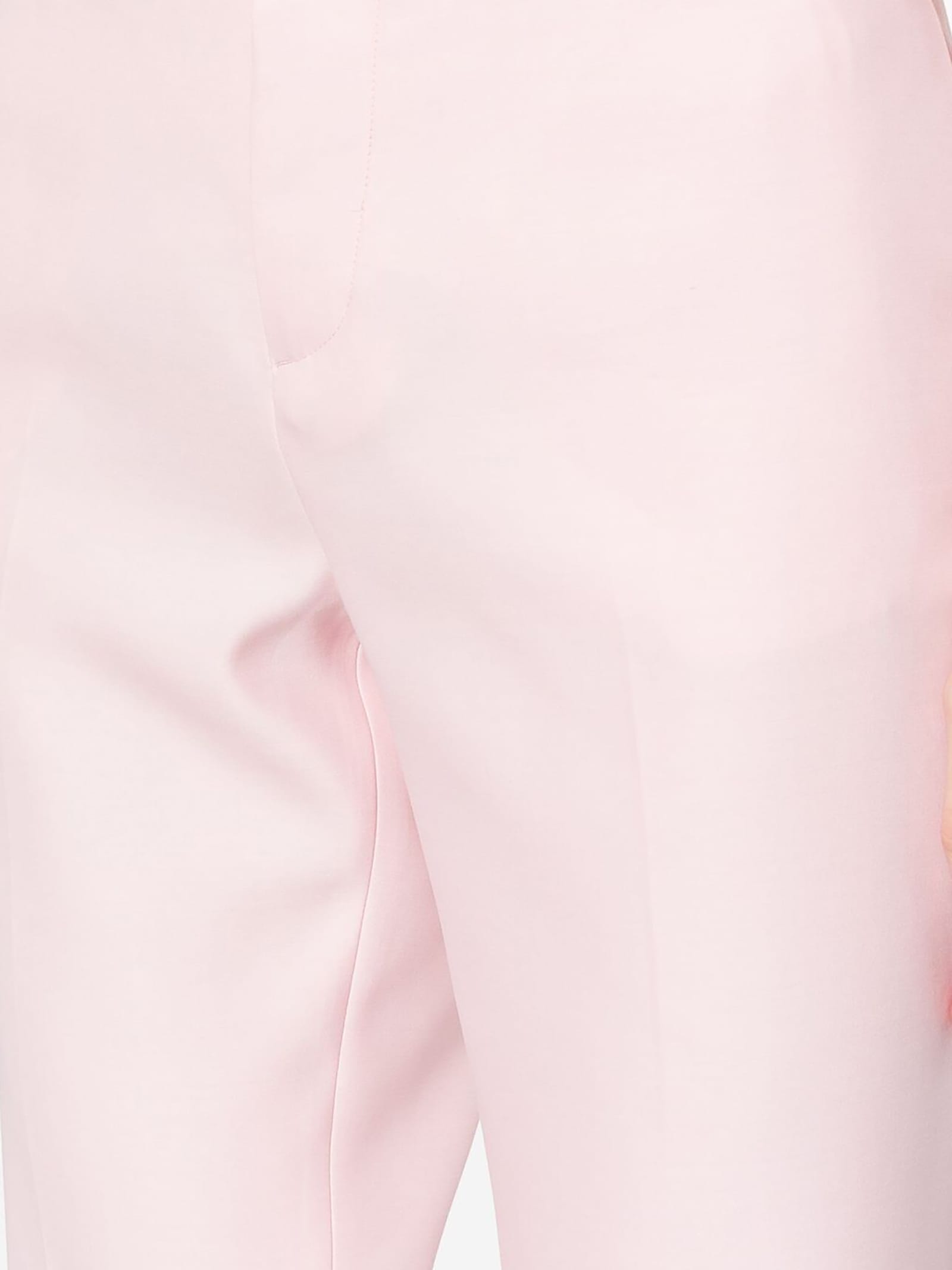 Shop Fabiana Filippi Light Pink Virgin Wool-silk Blend Trousers