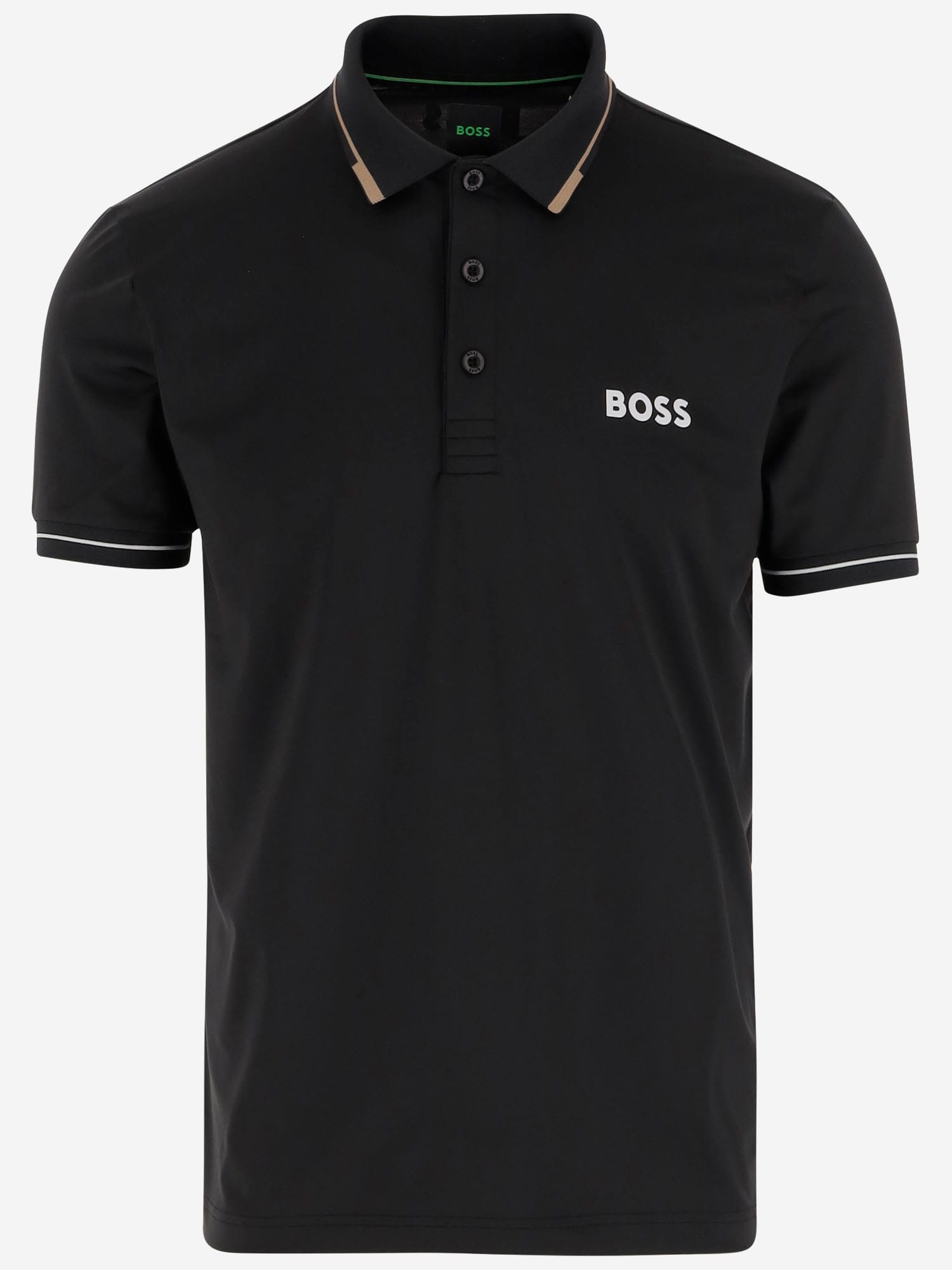 Stretch Fabric Polo Shirt With Logo