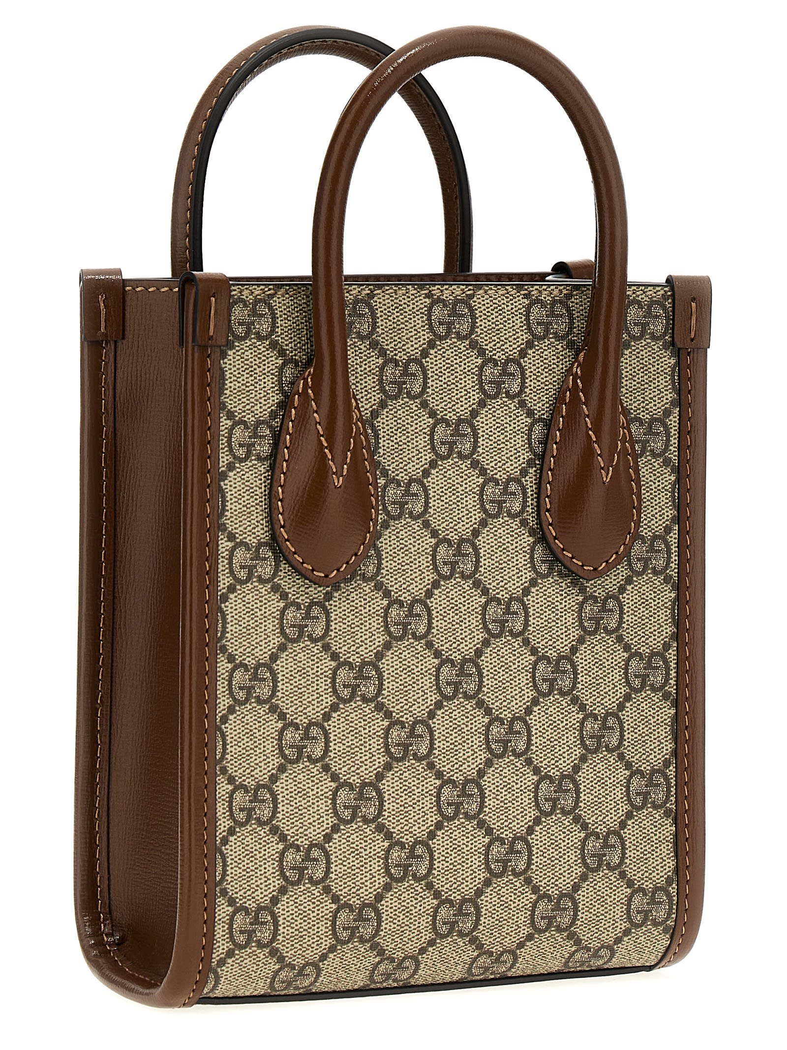 Shop Gucci Gg Mini Shopping Bag In Beige