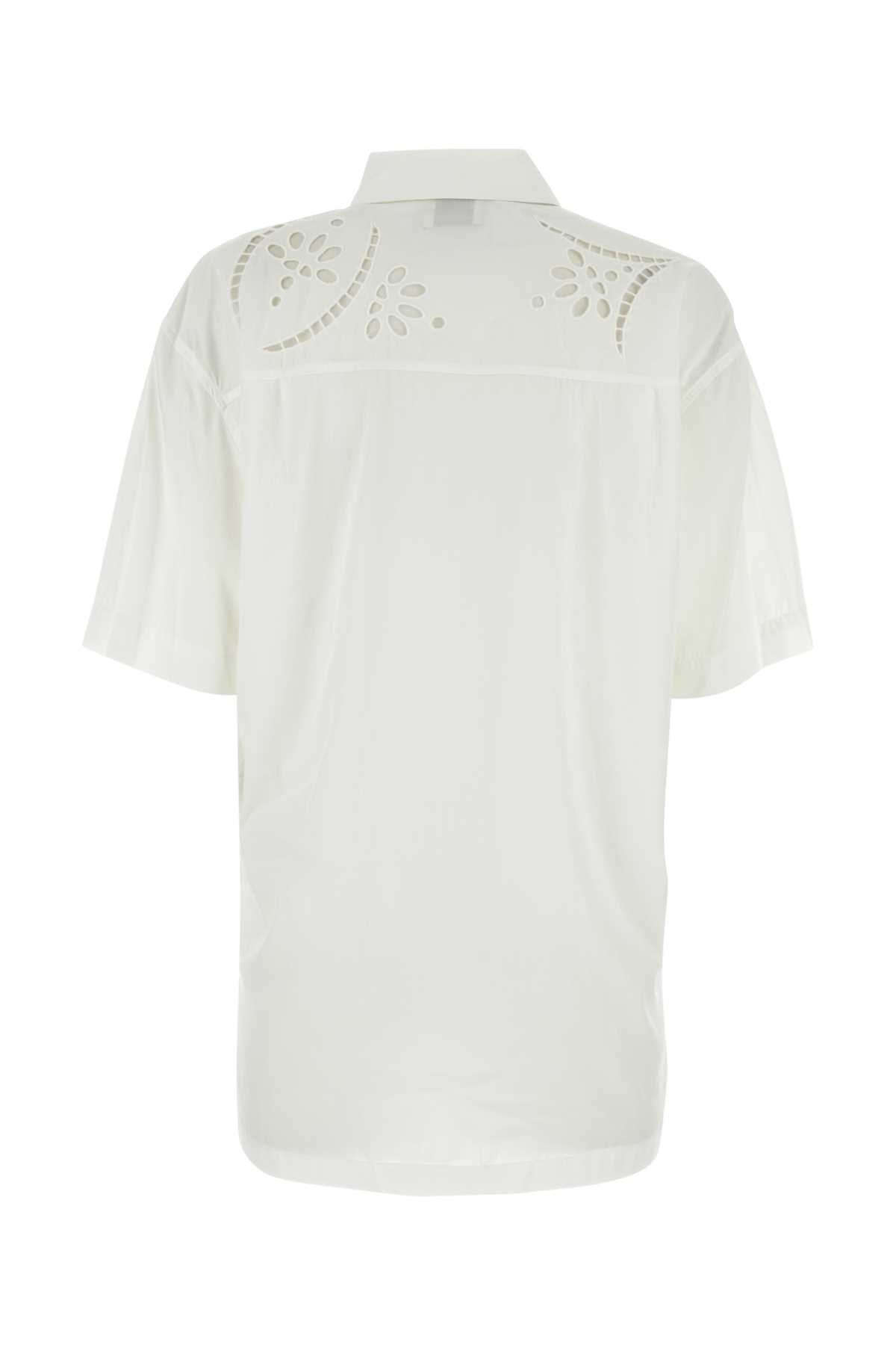 Shop Isabel Marant White Modal Blend Bilya Shirt