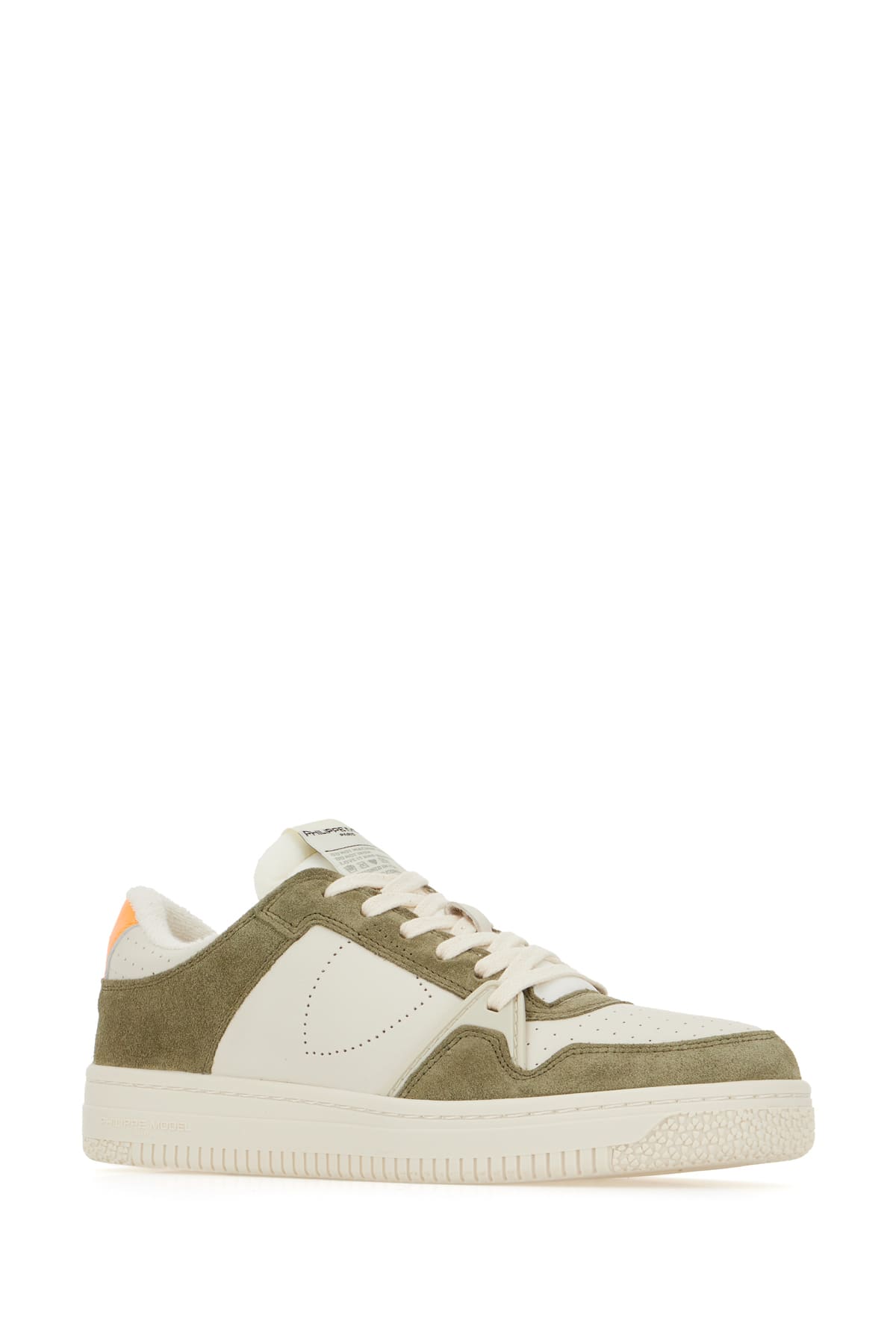 Philippe Model Multicolor Leather And Suede Sneakers In White