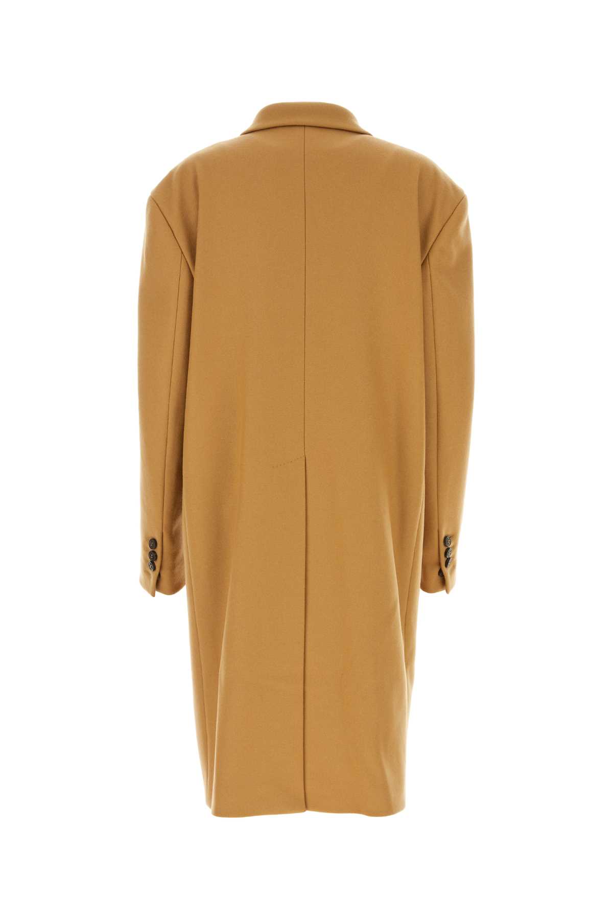 Dsquared2 Camel Wool Blend Oversize Deana Coat In Walnut